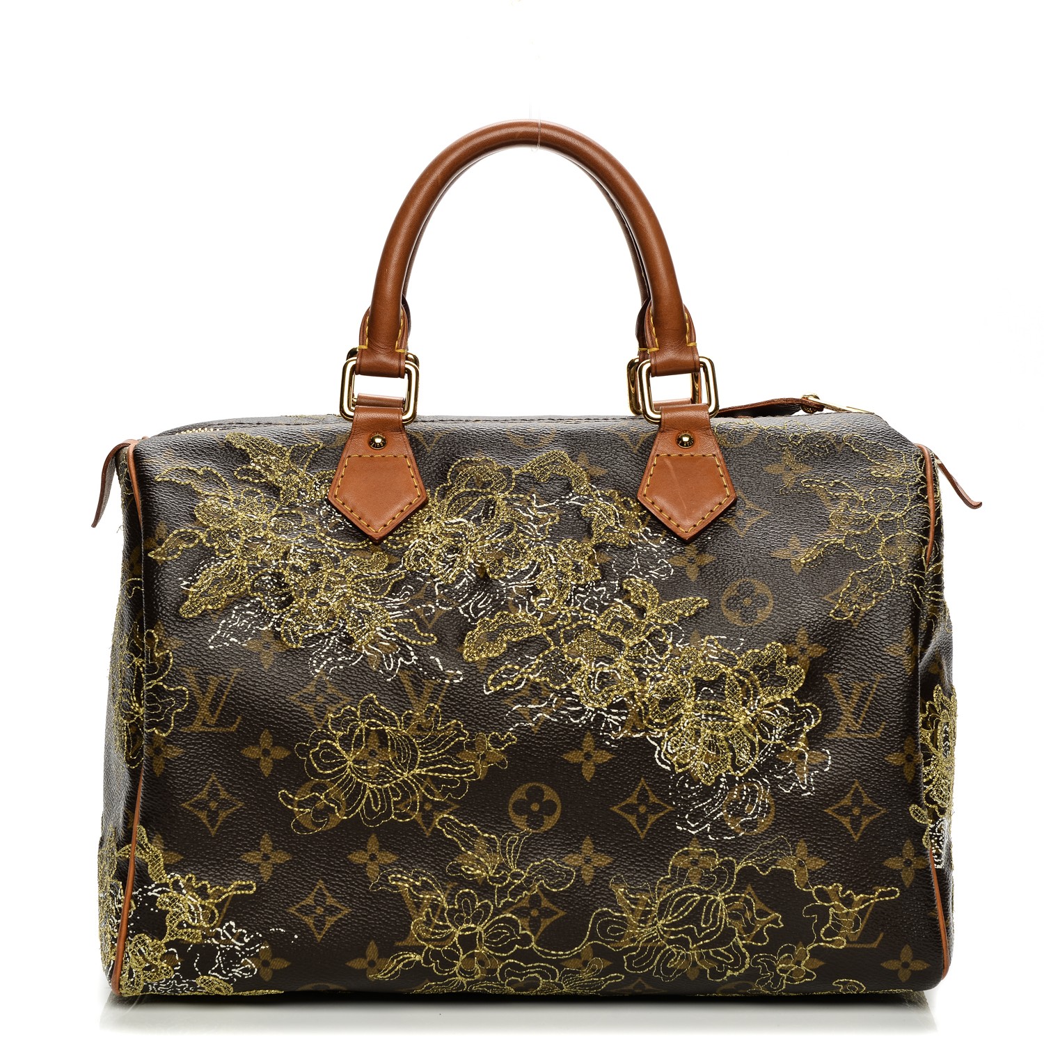 Louis Vuitton Monogram Dentelle Speedy Gold