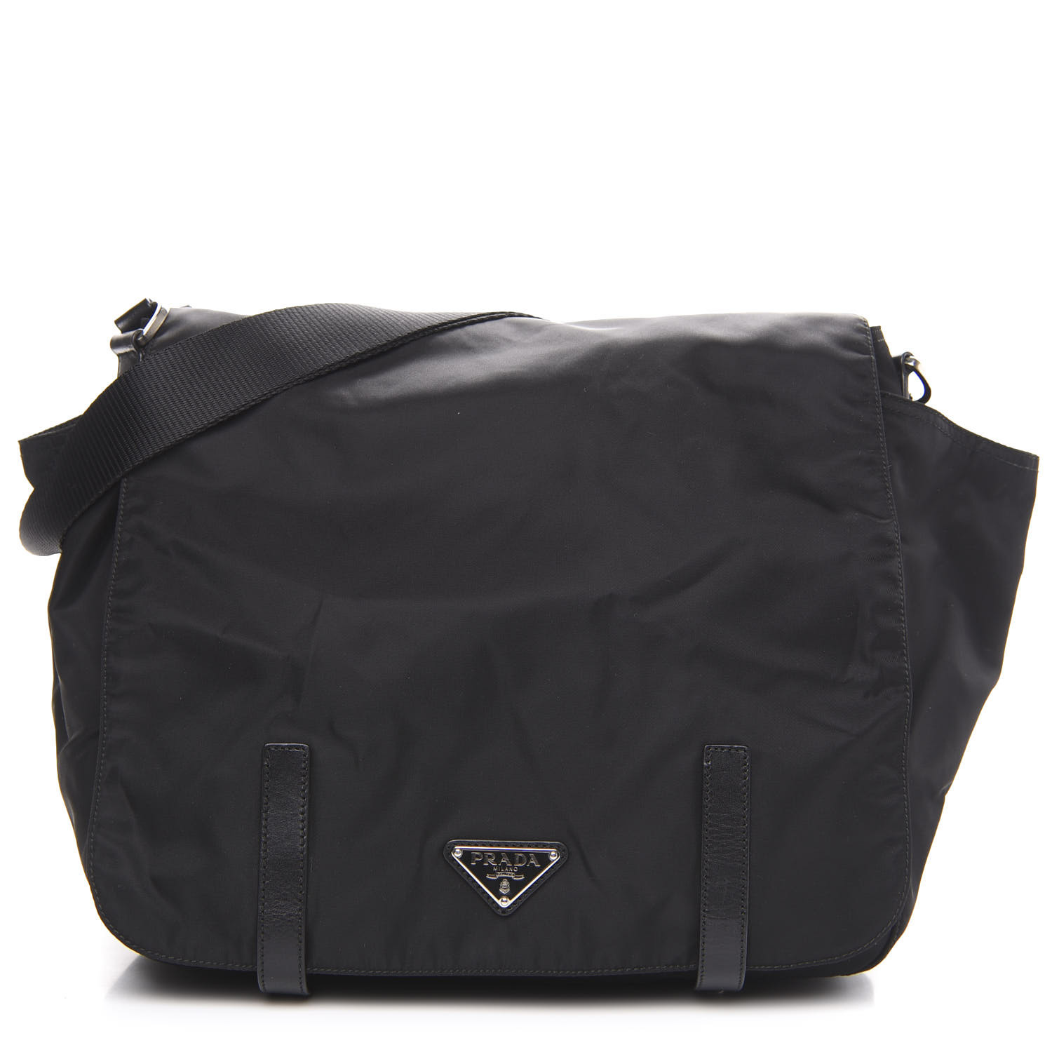 Prada Nylon Vela Sport Messenger Bag Black