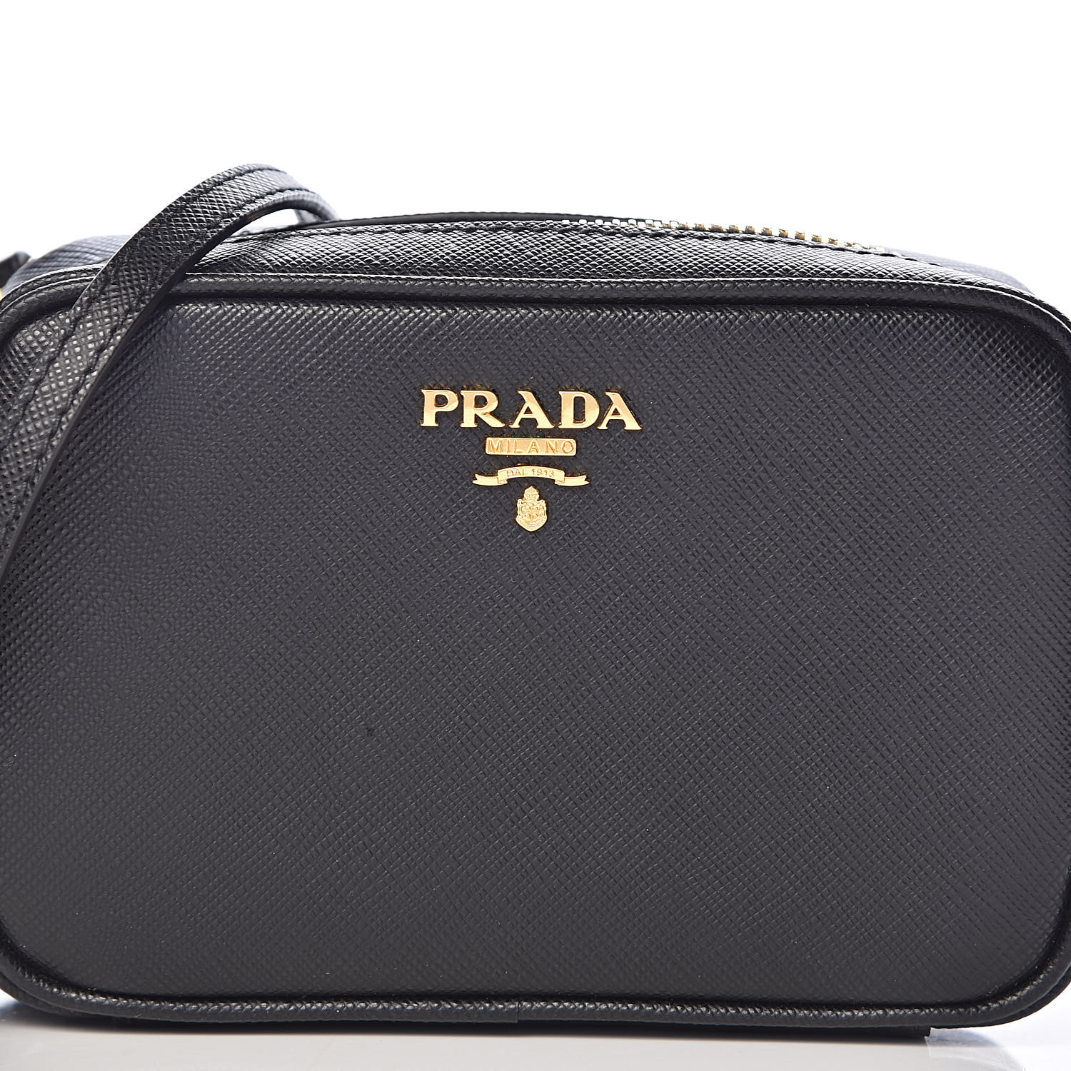 Prada Saffiano Mini Camera Crossbody Bag Black Fashionphile