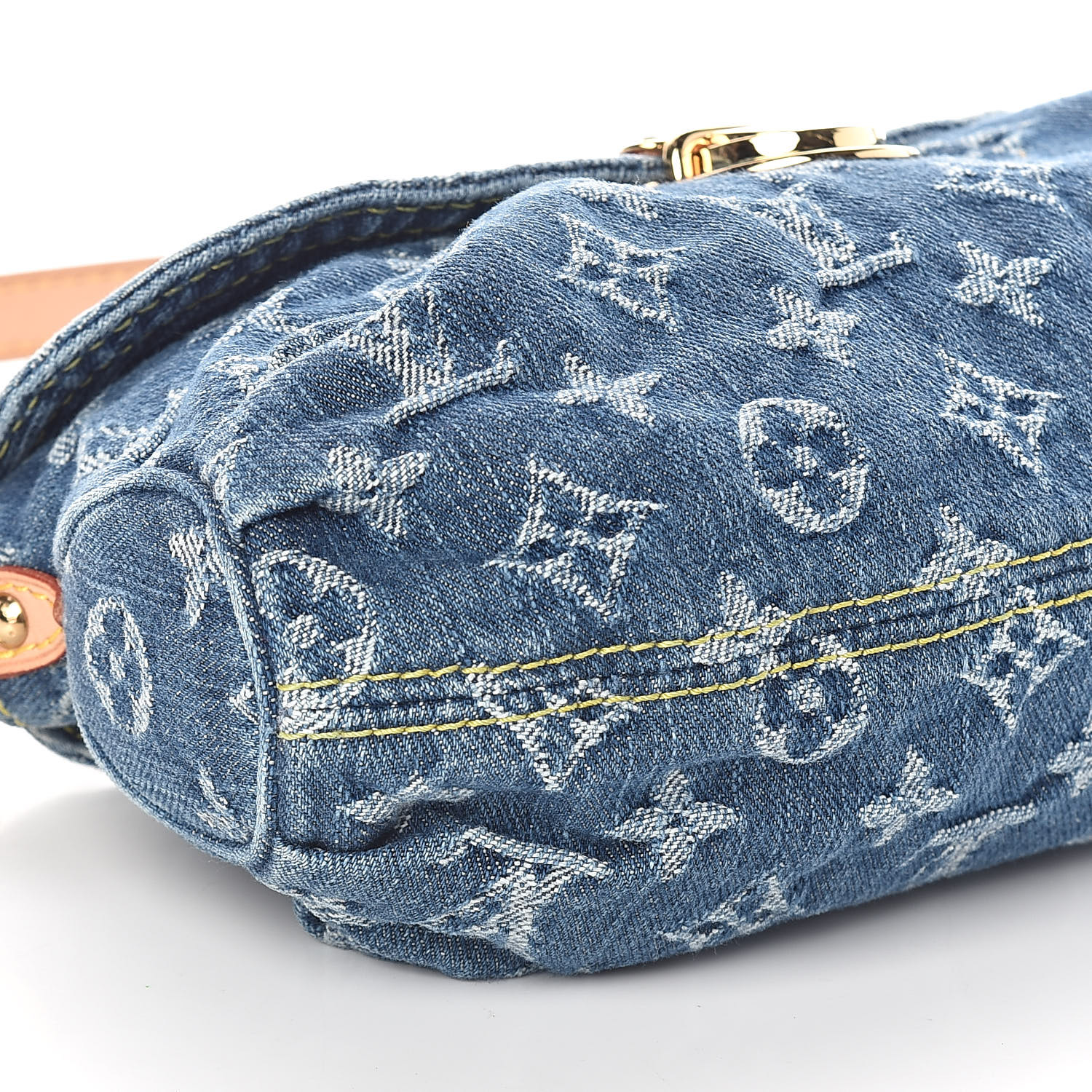 LOUIS VUITTON Monogram Denim Mini Pleaty Blue 500648 FASHIONPHILE