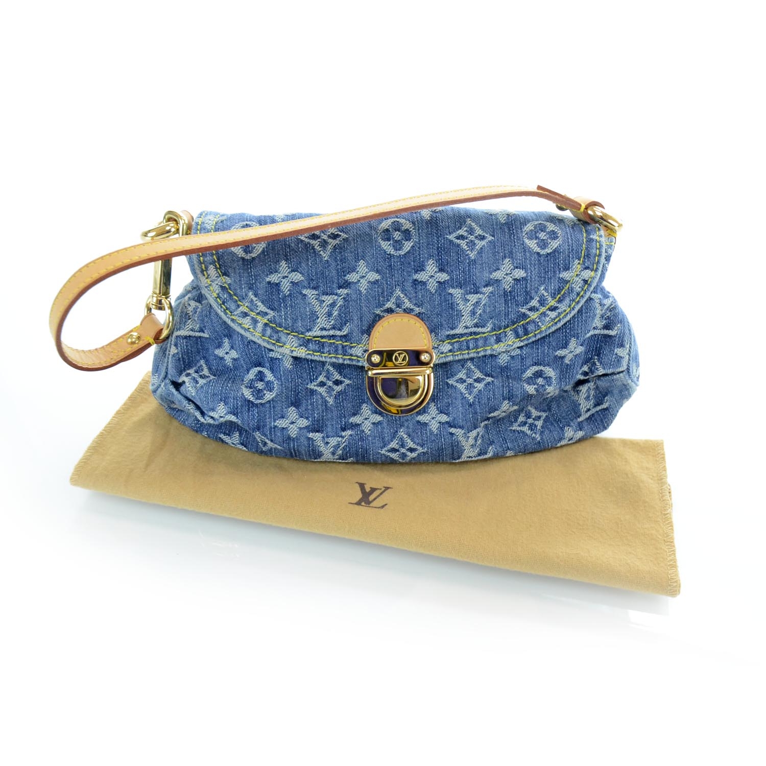 Louis Vuitton Monogram Denim Mini Pleaty Blue Fashionphile