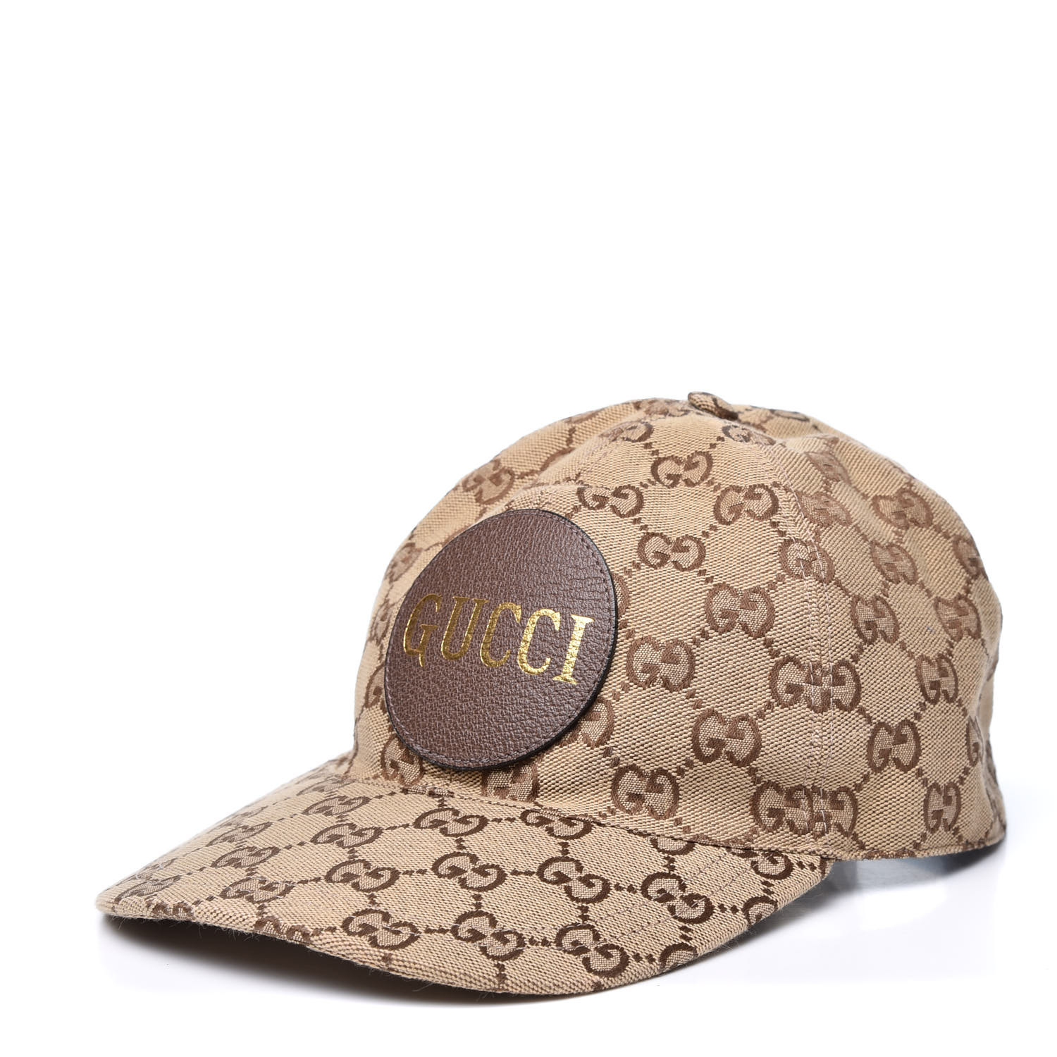 Gucci Monogram Mens Gg Logo Patch Baseball Hat S Beige