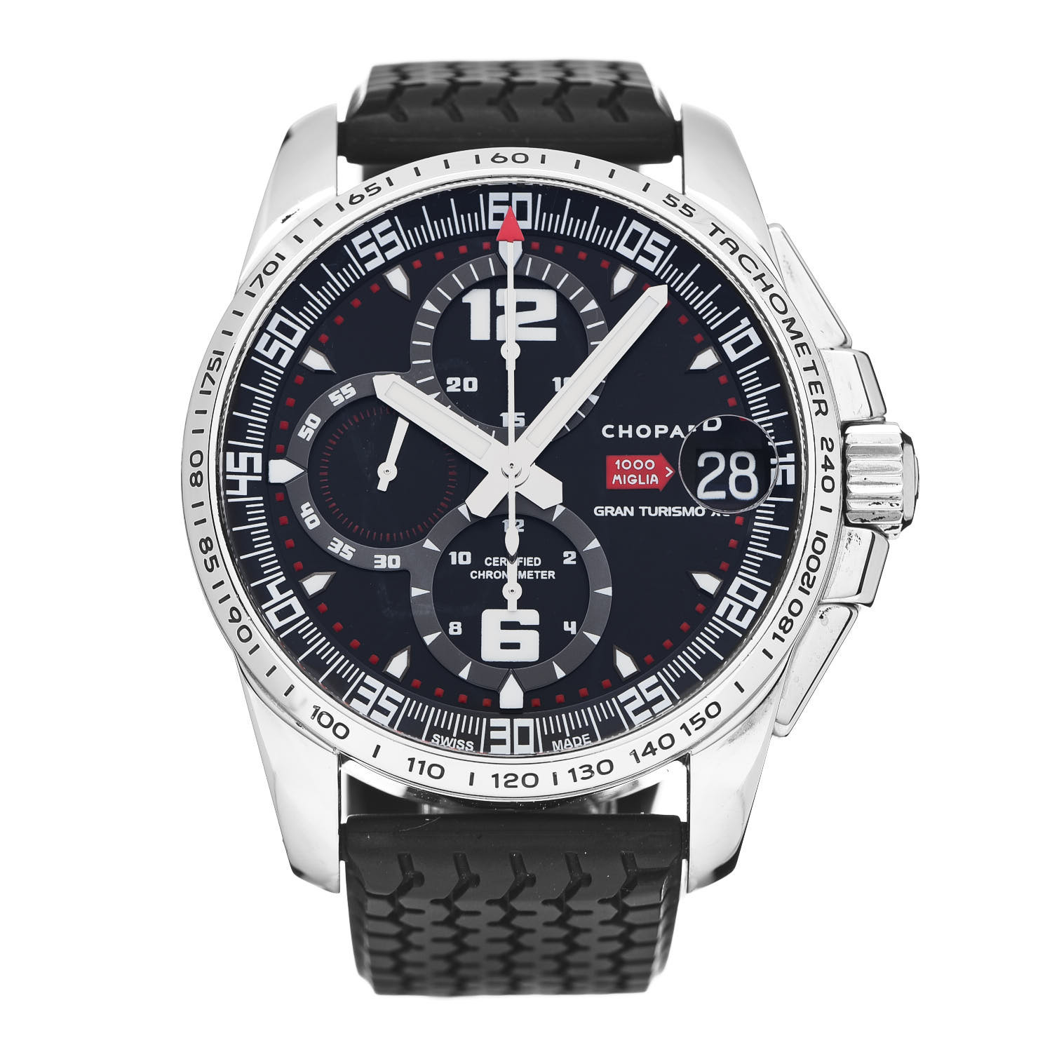 Chopard Stainless Steel Rubber Mm Mille Miglia Chronograph Automatic