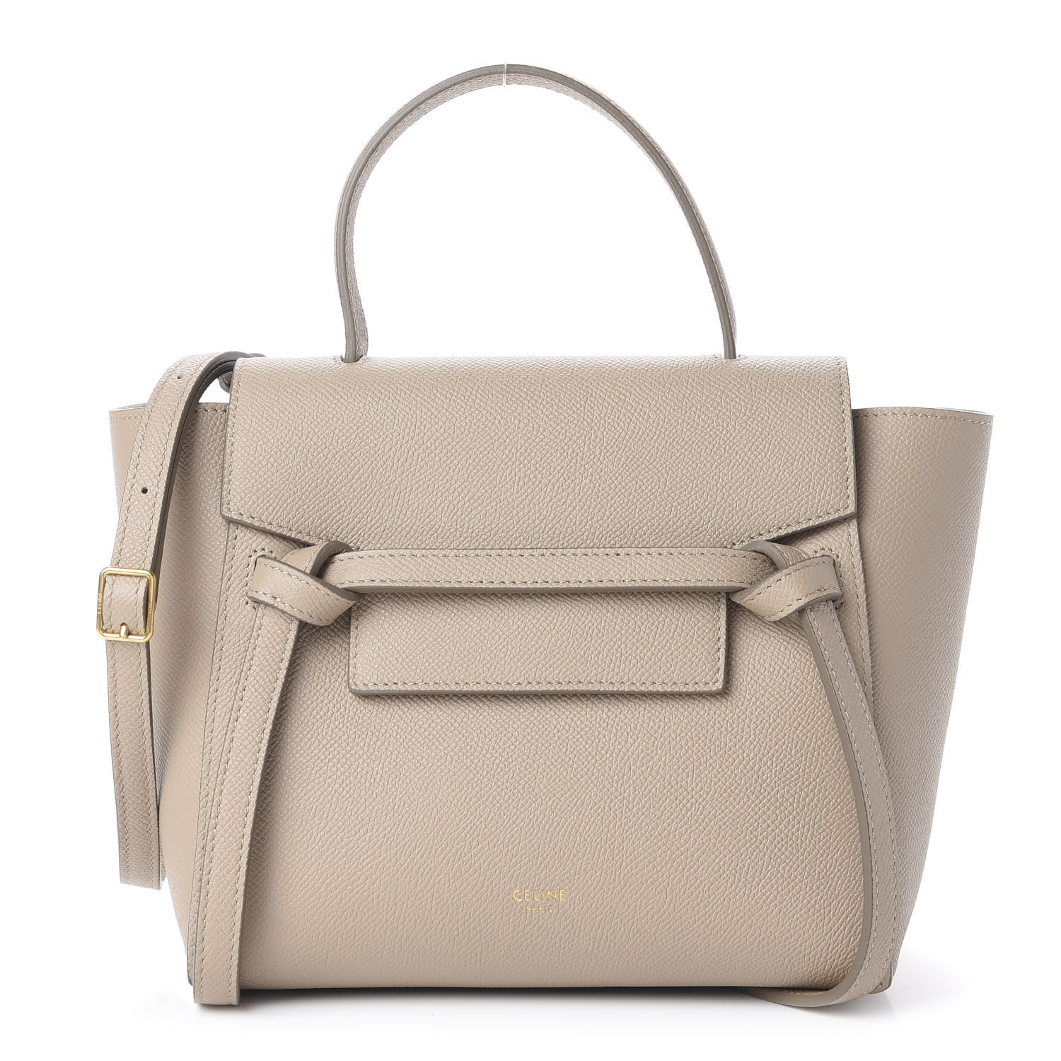 Celine Grained Calfskin Nano Belt Bag Light Taupe Fashionphile