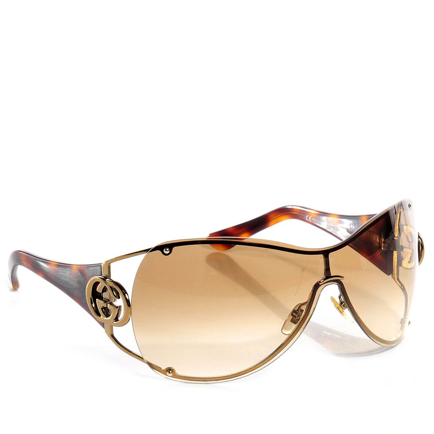 Gucci Tortoise Shell Gg Sunglasses S Antique Gold Fashionphile