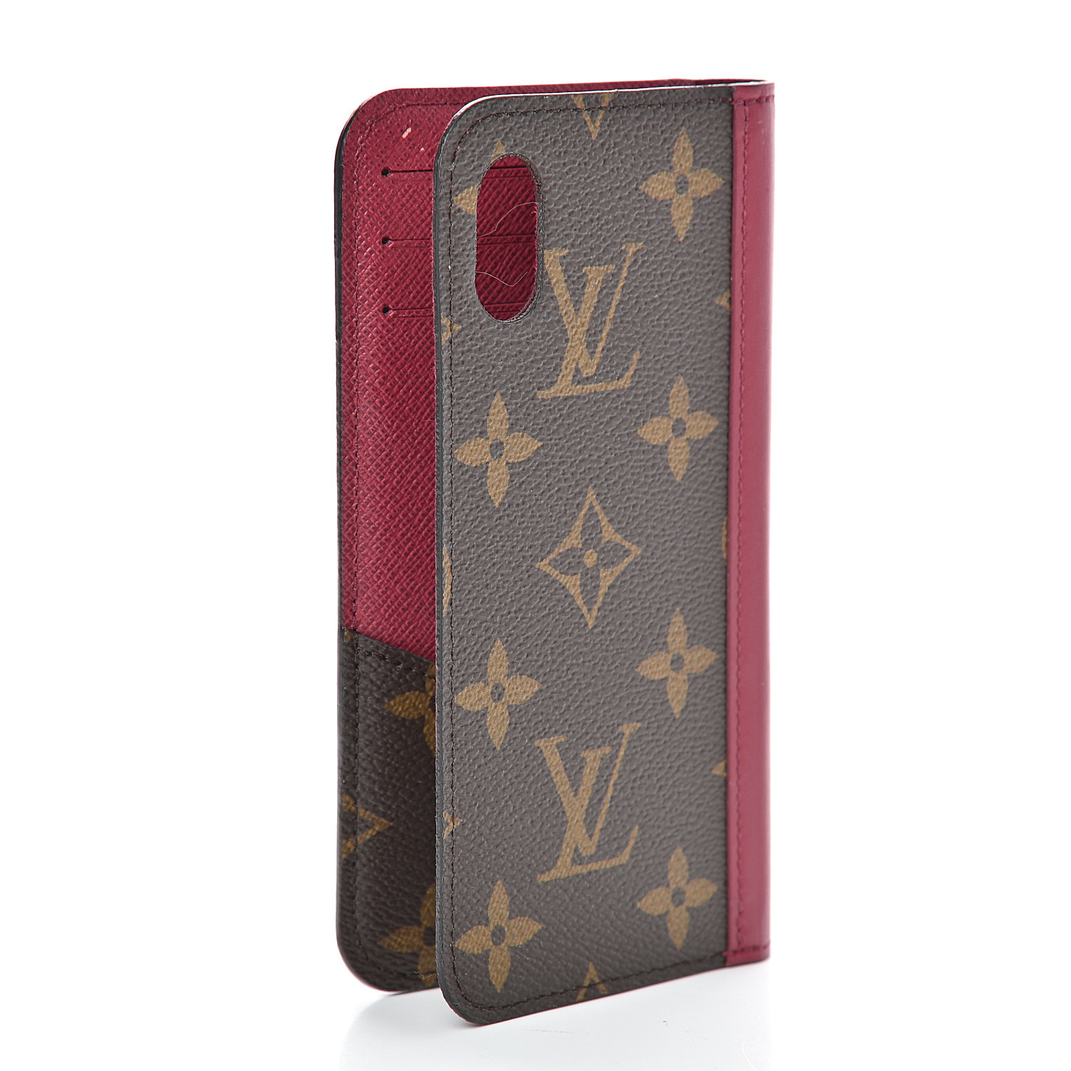 Louis Vuitton Monogram Iphone X Folio Case Fuchsia