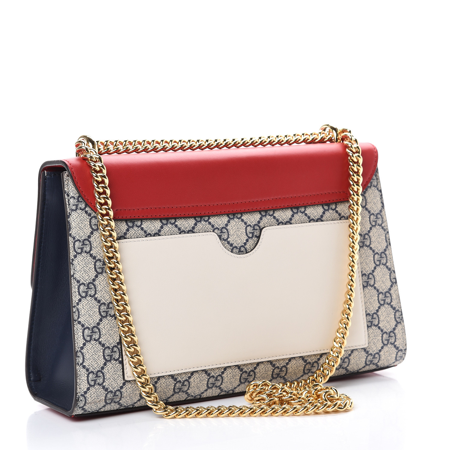 GUCCI GG Supreme Monogram Medium Padlock Shoulder Bag Red 561049