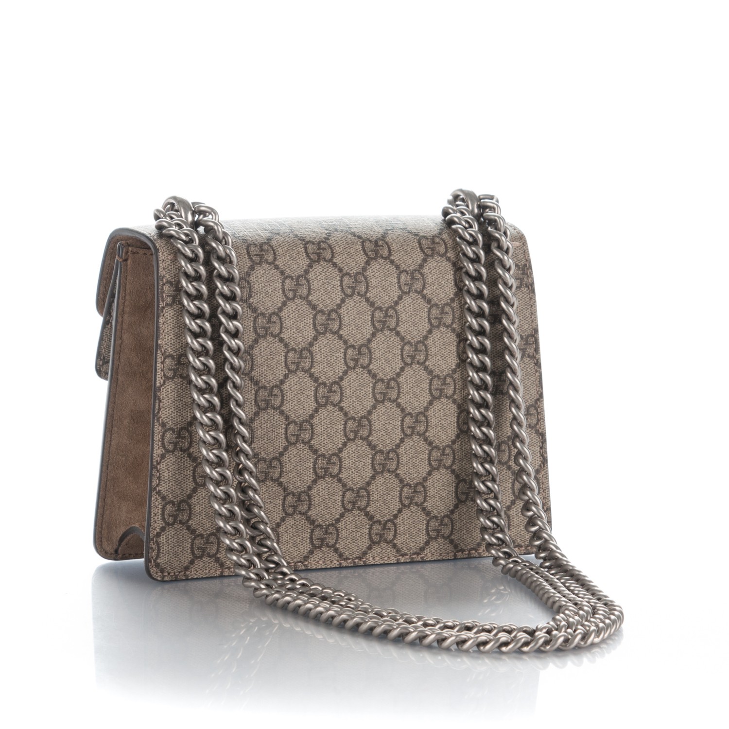 Gucci Gg Supreme Monogram Mini Dionysus Shoulder Bag Taupe