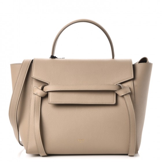 Celine Grained Calfskin Micro Belt Bag Light Taupe