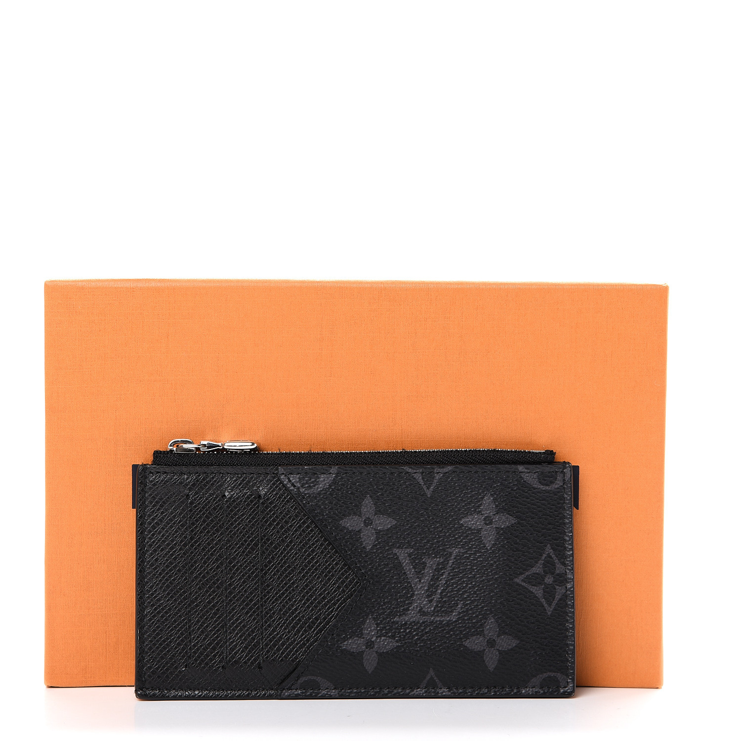 Louis Vuitton Monogram Eclipse Coin Card Holder Case Wallet M69533