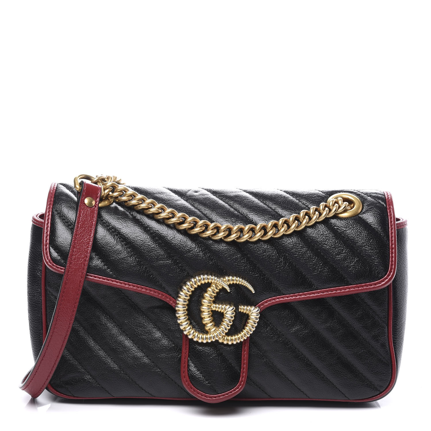 gucci marmont black and red