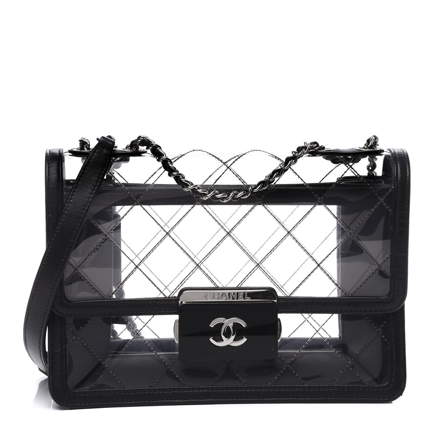 chanel clear plastic bag