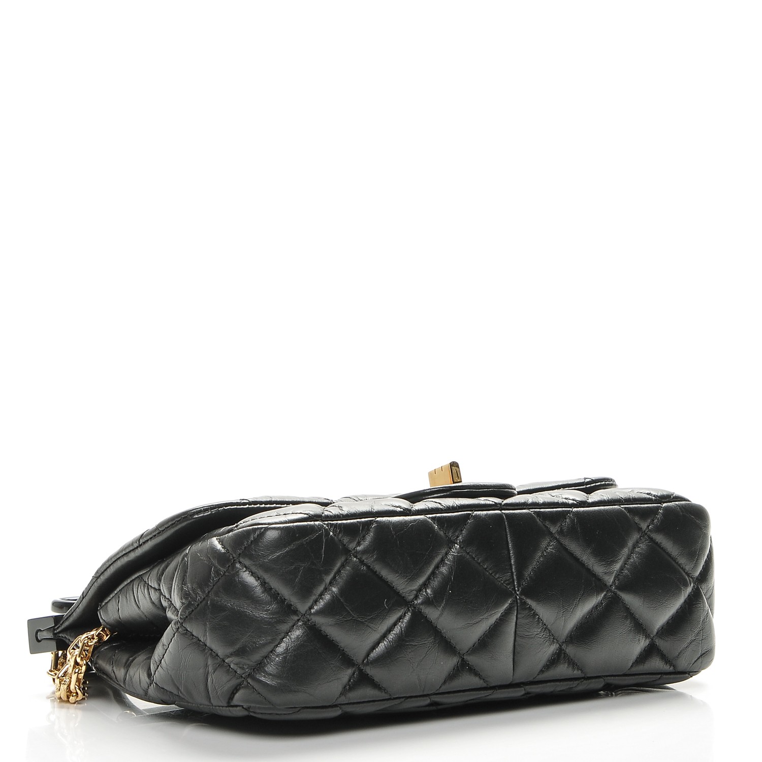 CHANEL Aged Calfskin Quilted 2.55 Reissue Mini Hanger Flap Black 199817 ...