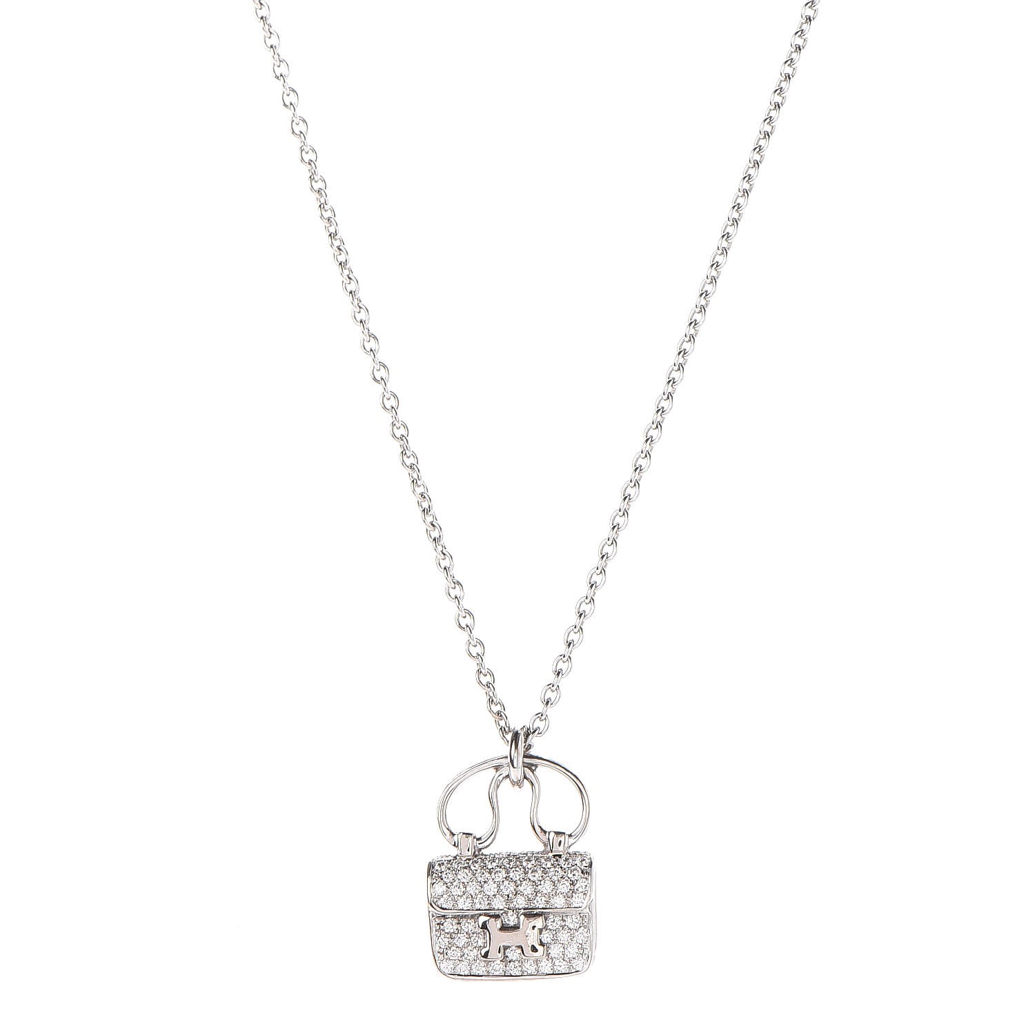 hermes constance necklace white gold