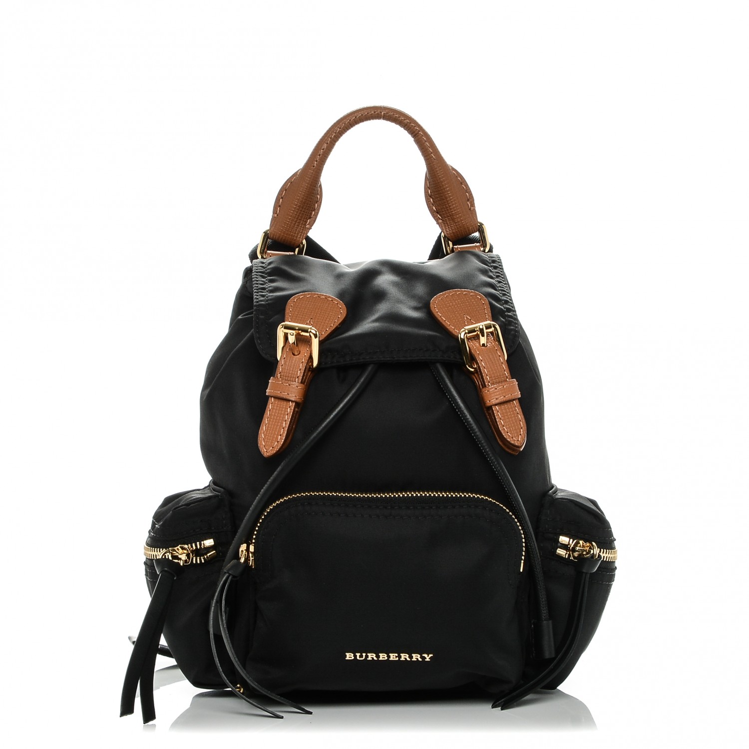 burberry men's black nylon backpack