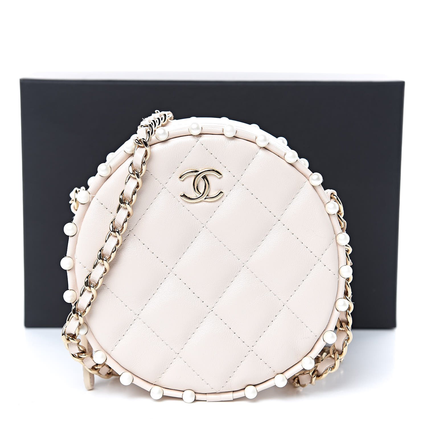 chanel clutch round