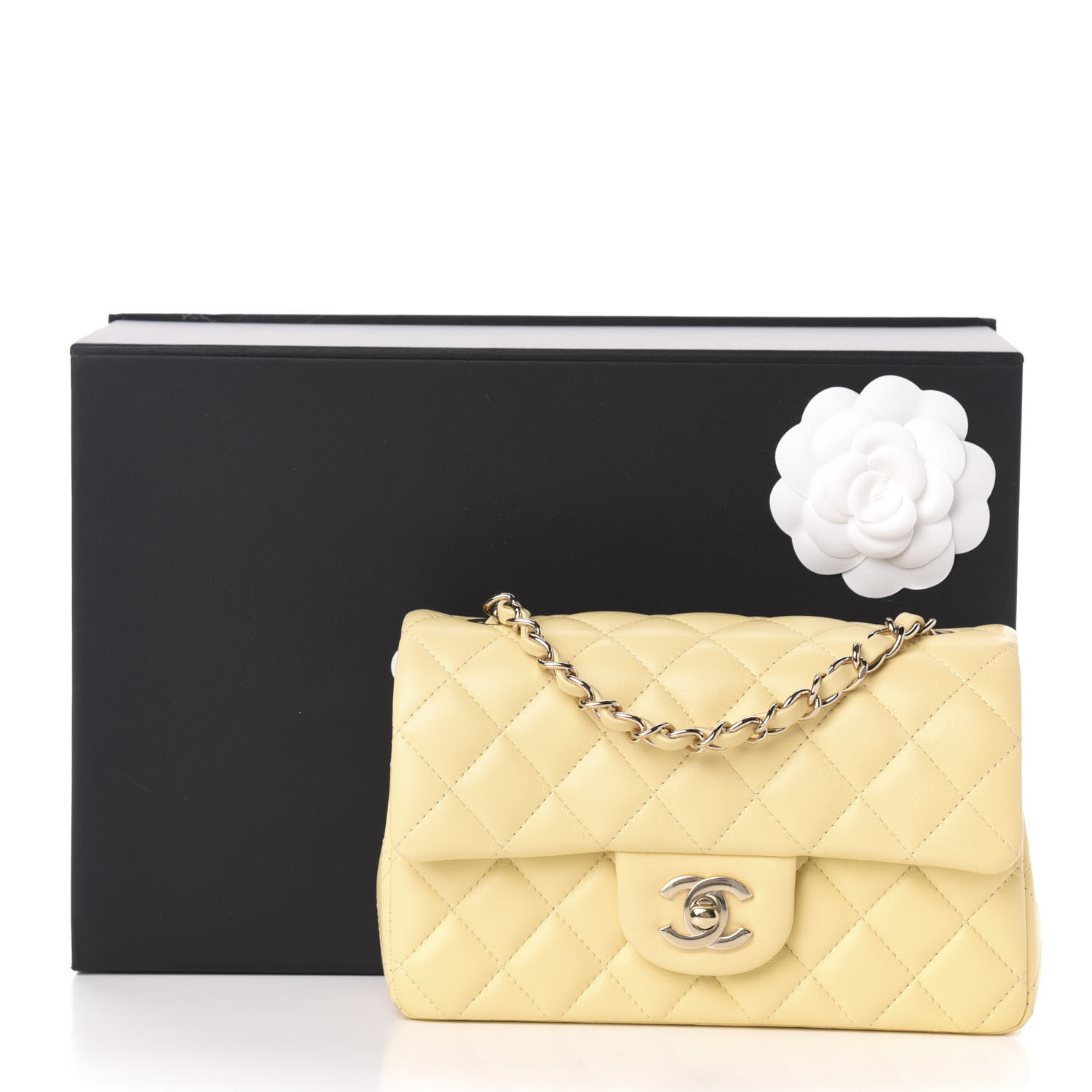 chanel yellow clutch