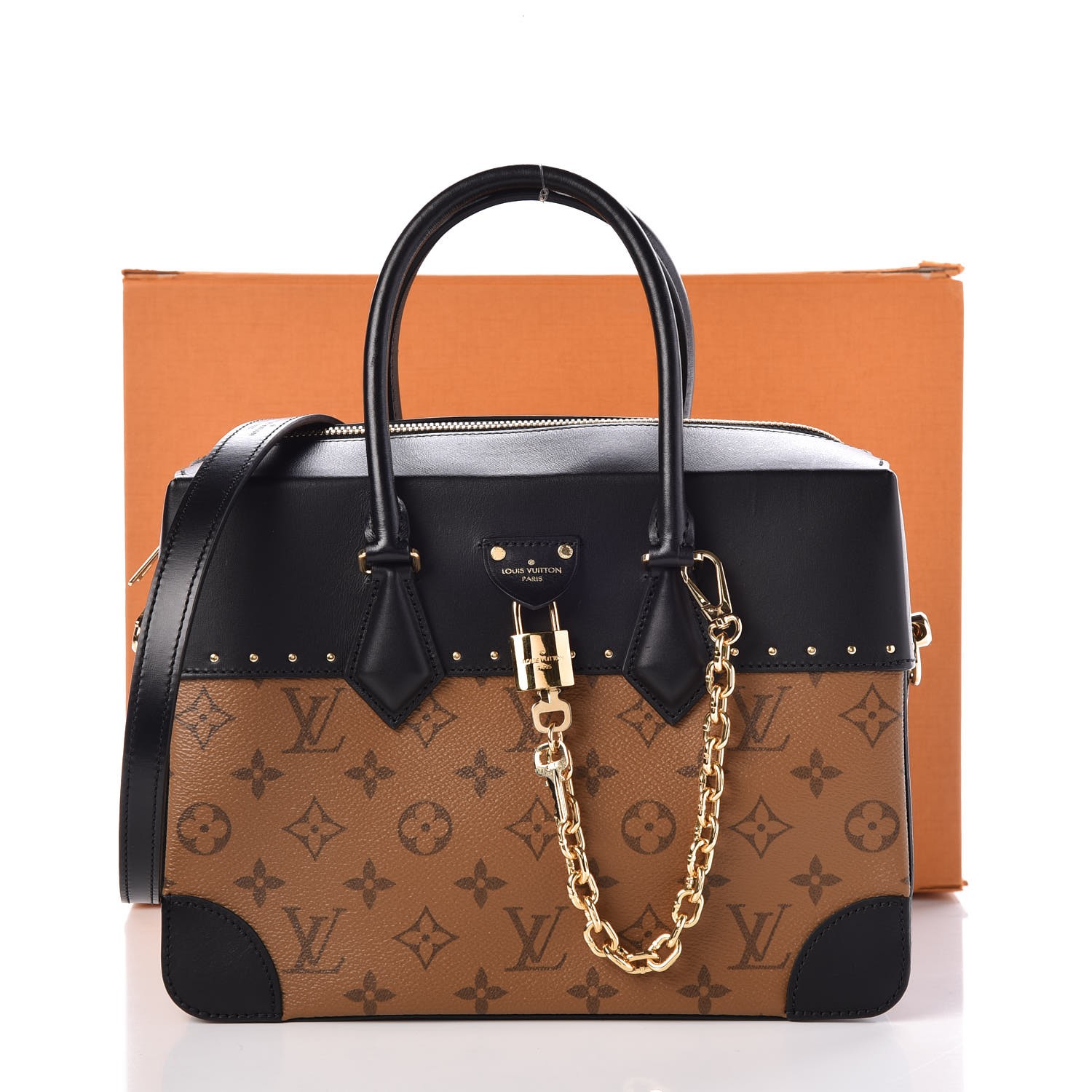 Louis Vuitton City Malle Handbag Reverse Monogram Canvas and Leather MM at  1stDibs