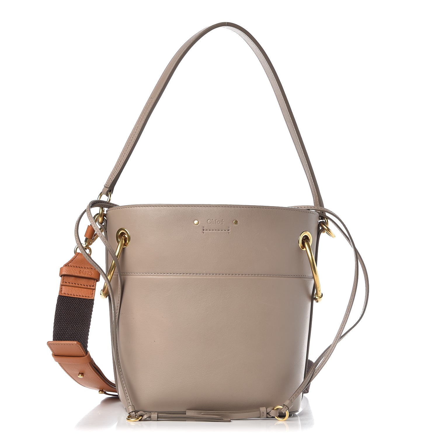 chloe roy small smooth calf leather bucket bag