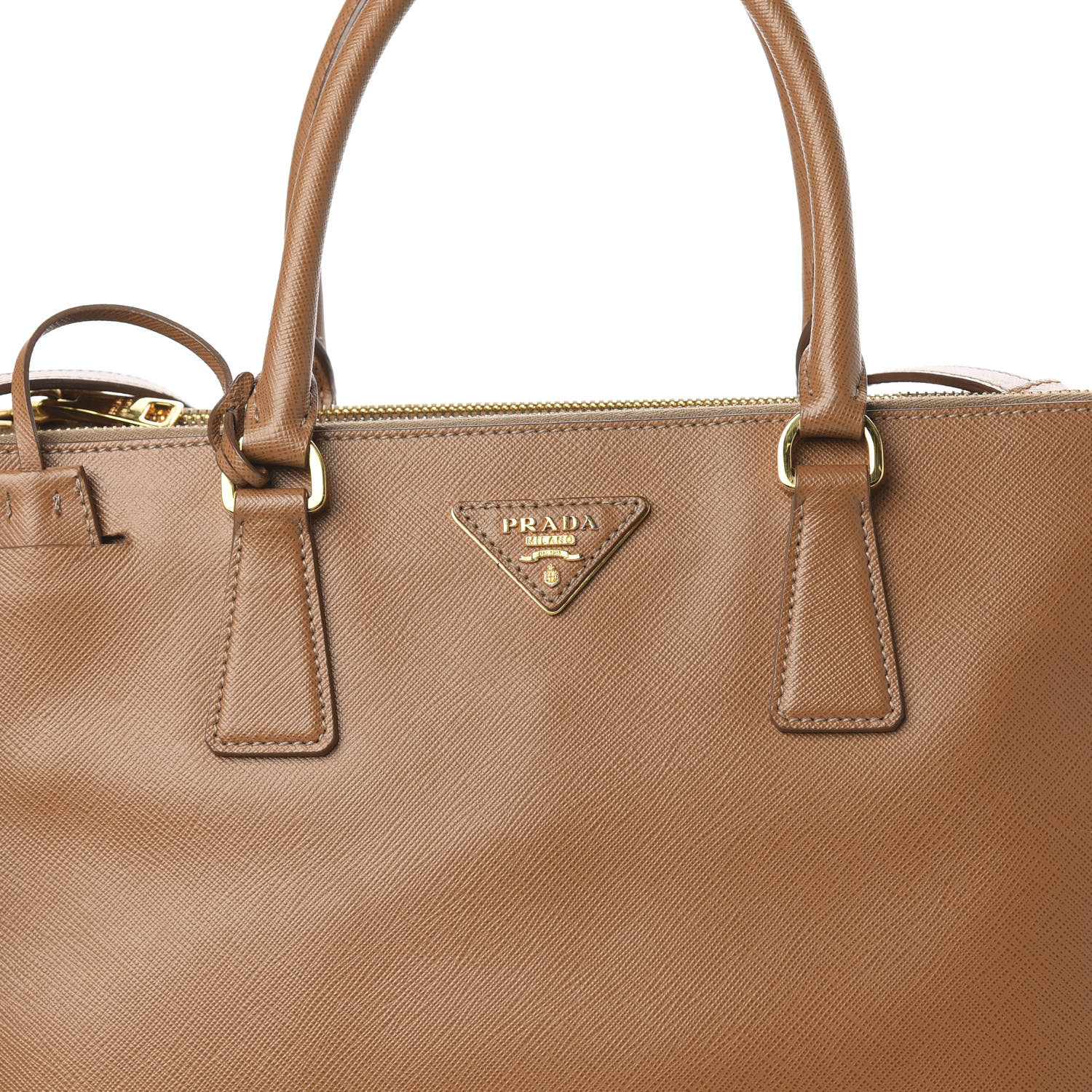 prada saffiano caramel