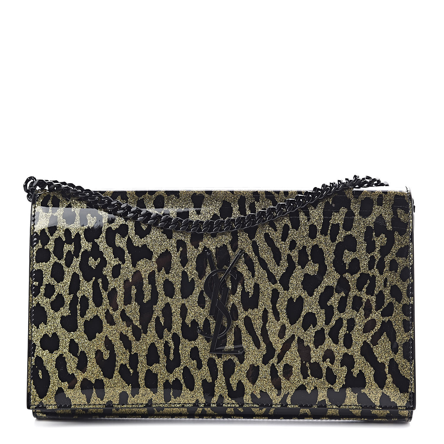 patent leopard print bag