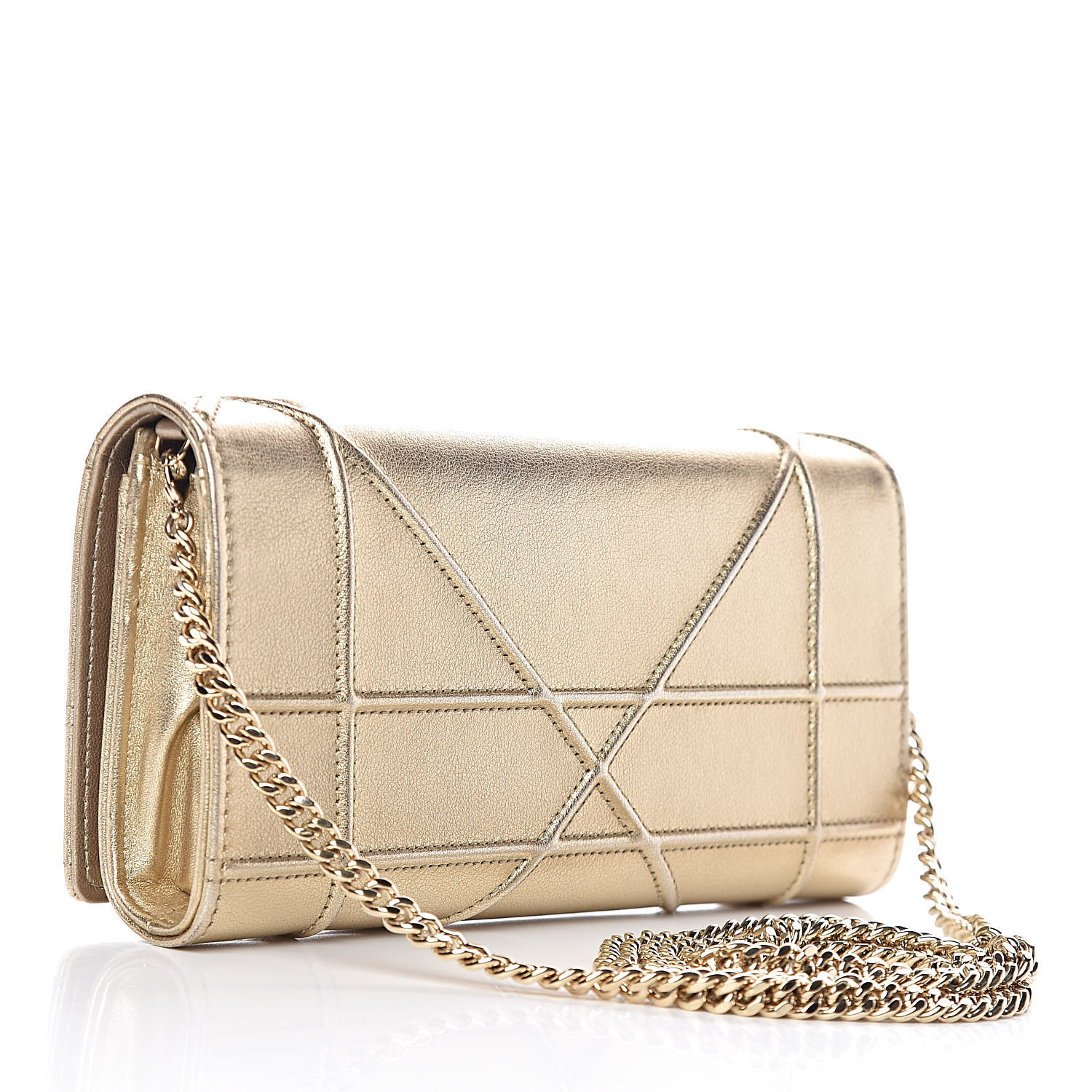 gold dior clutch