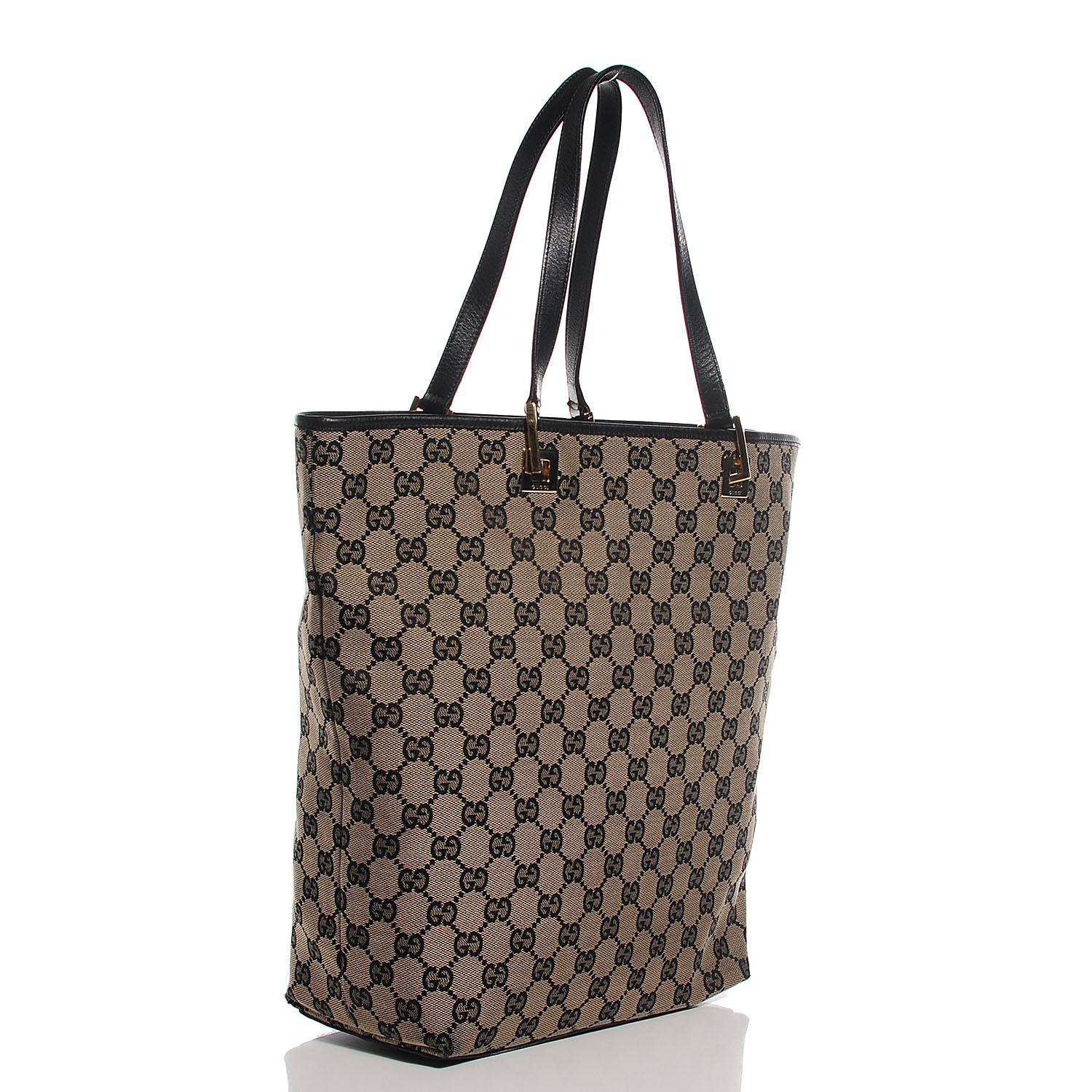 GUCCI Monogram Canvas Medium Tote Black 103118