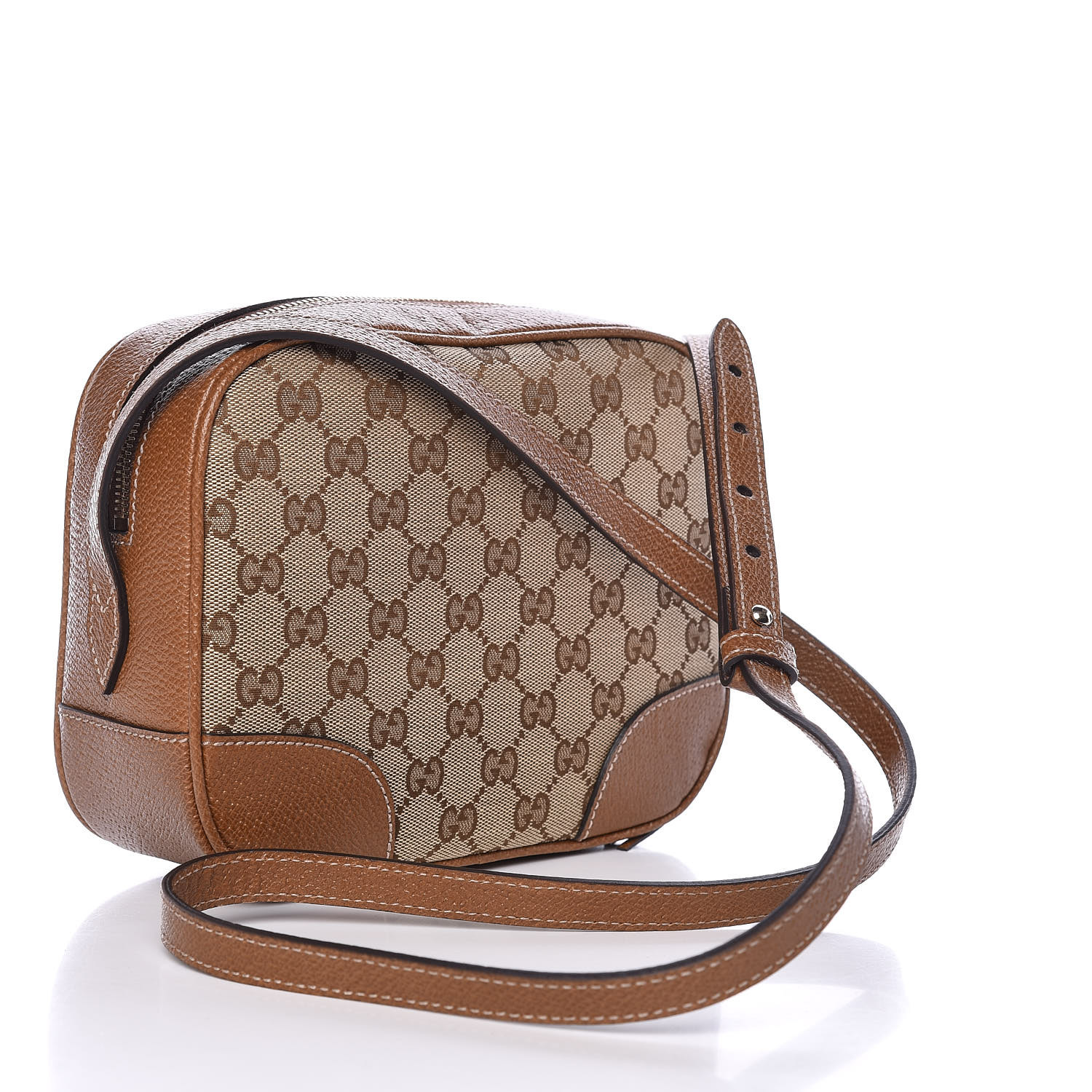 GUCCI Monogram Mini Bree Messenger Bag Brown 408490 | FASHIONPHILE