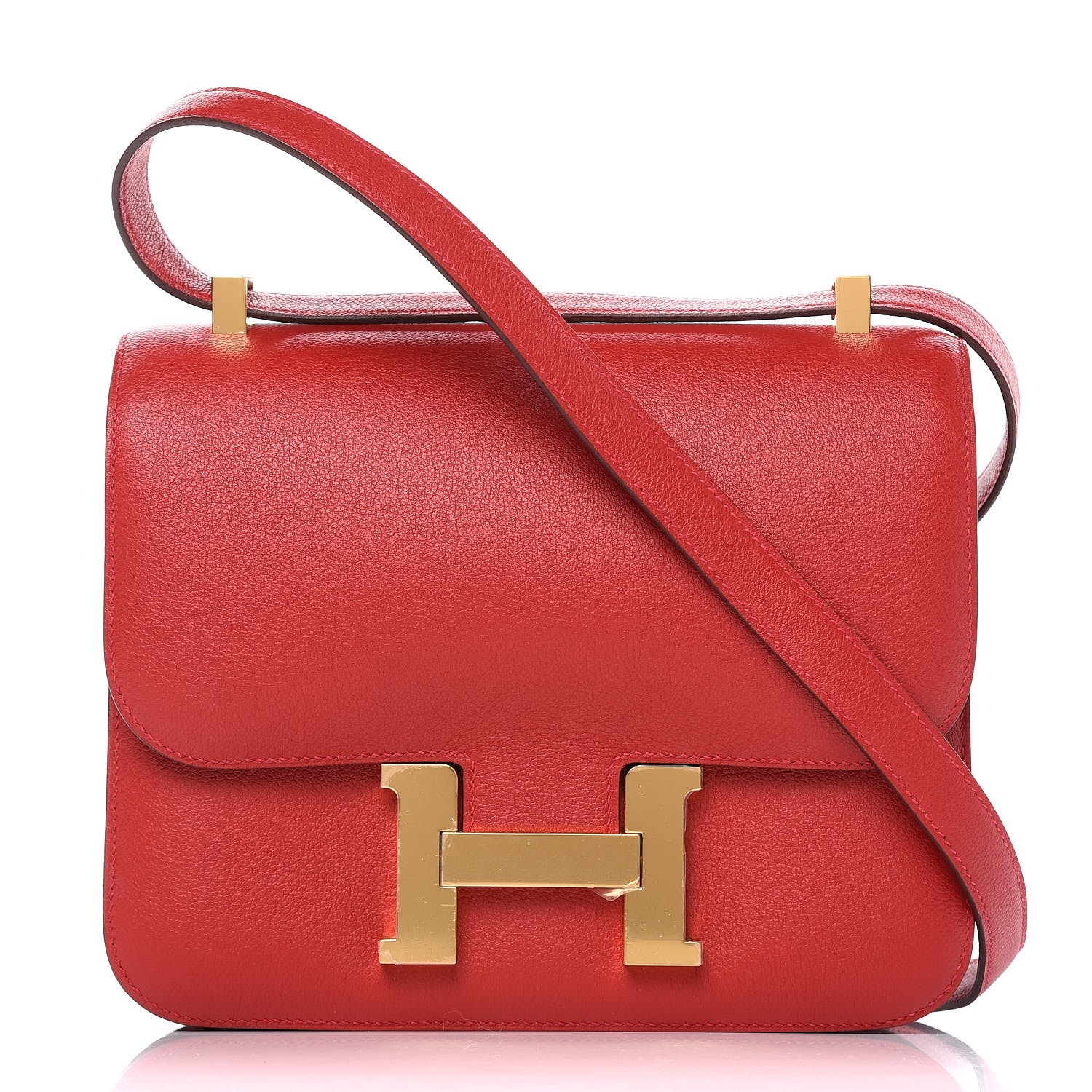 HERMES Evercolor Constance 24 Rouge Casaque 408519