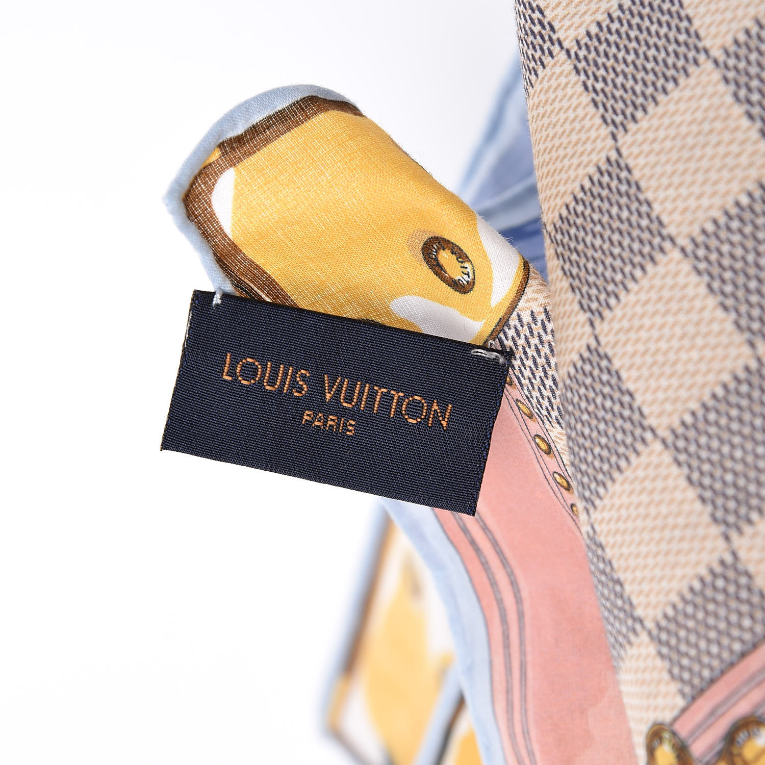 Louis Vuitton Monogram Summer Trunk Print Bandeau Scarf Silk ref