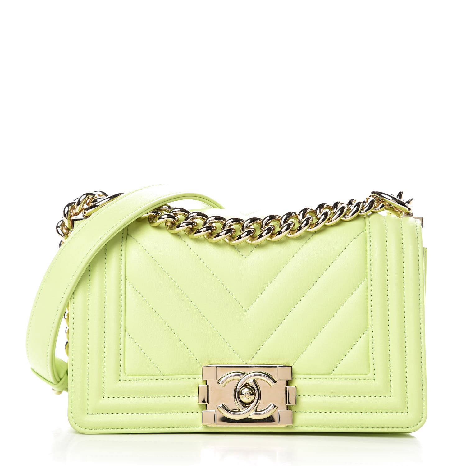 neon green chanel bag