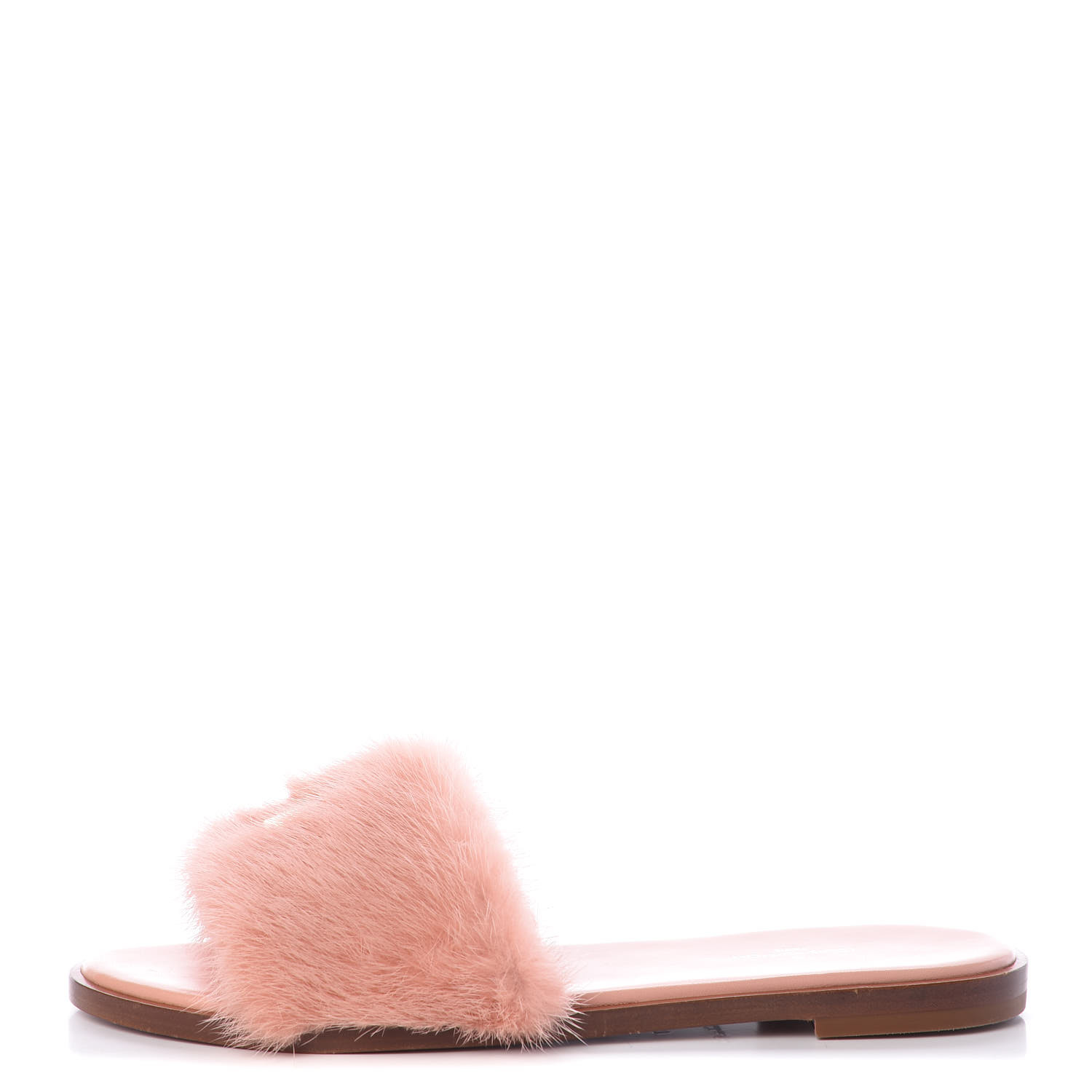 lv pink fur slides