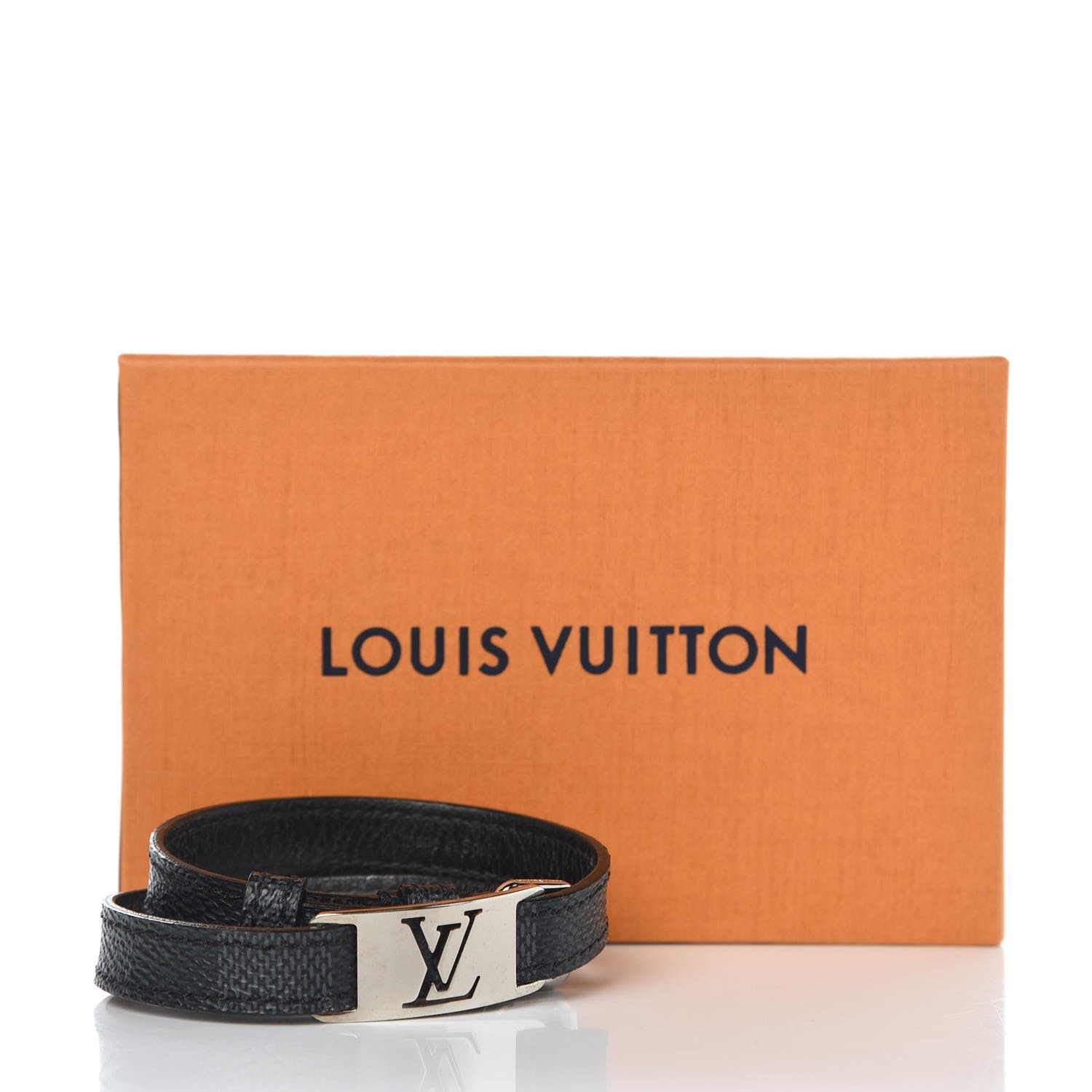 LOUIS VUITTON Damier Graphite Sign It Bracelet 334776