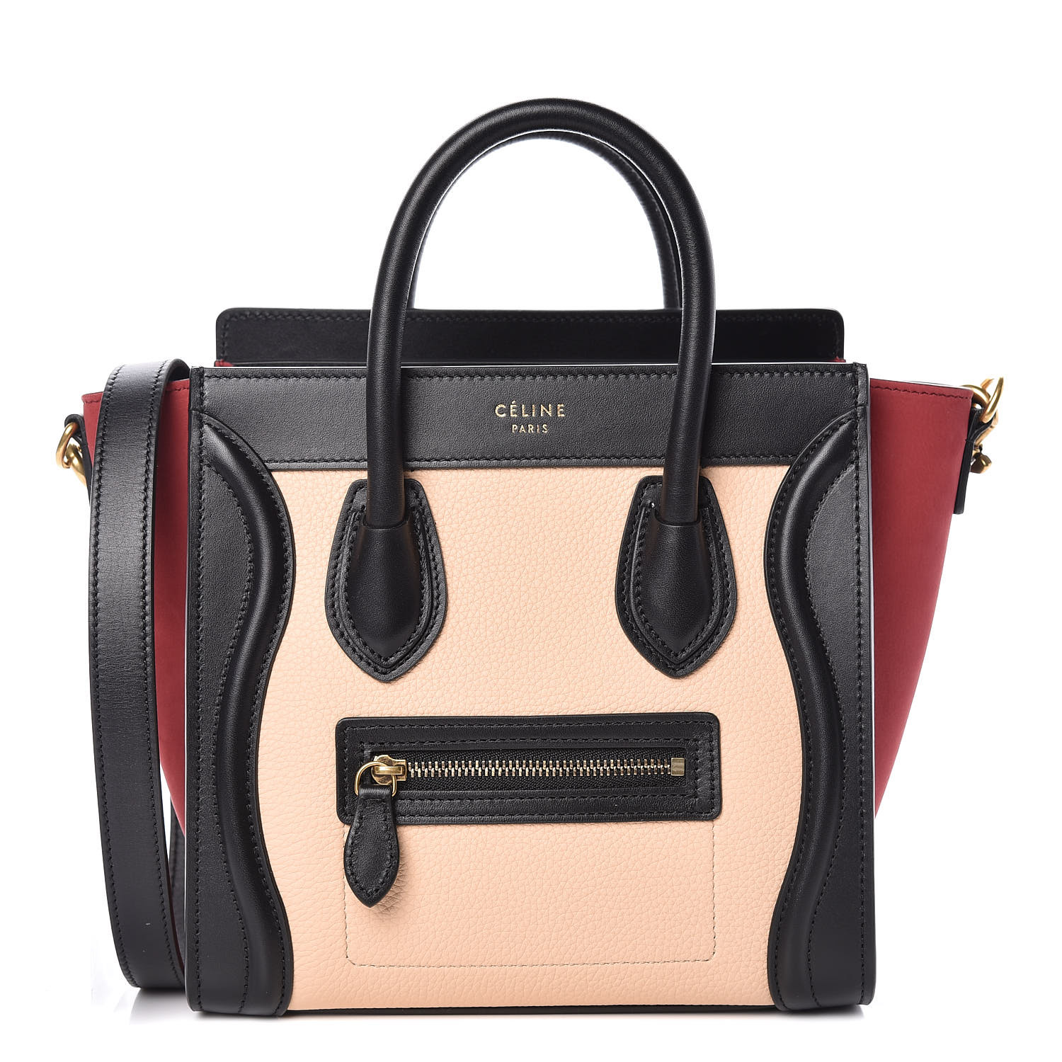 celine nano luggage tricolor