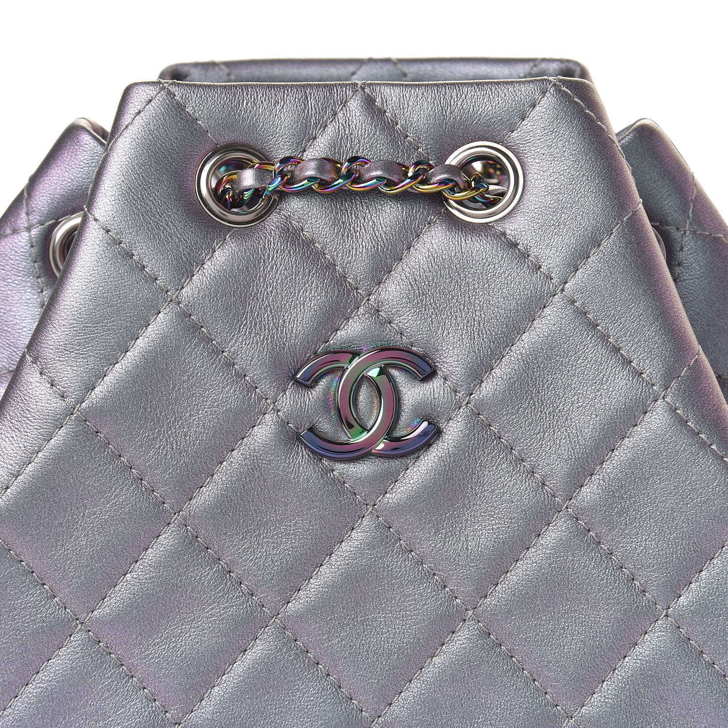 chanel iridescent lambskin quilted bag