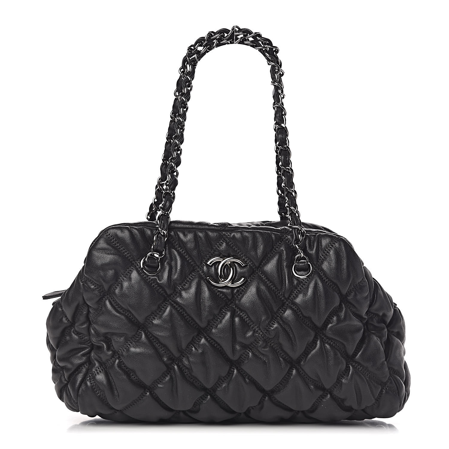 chanel quilted bowler bag