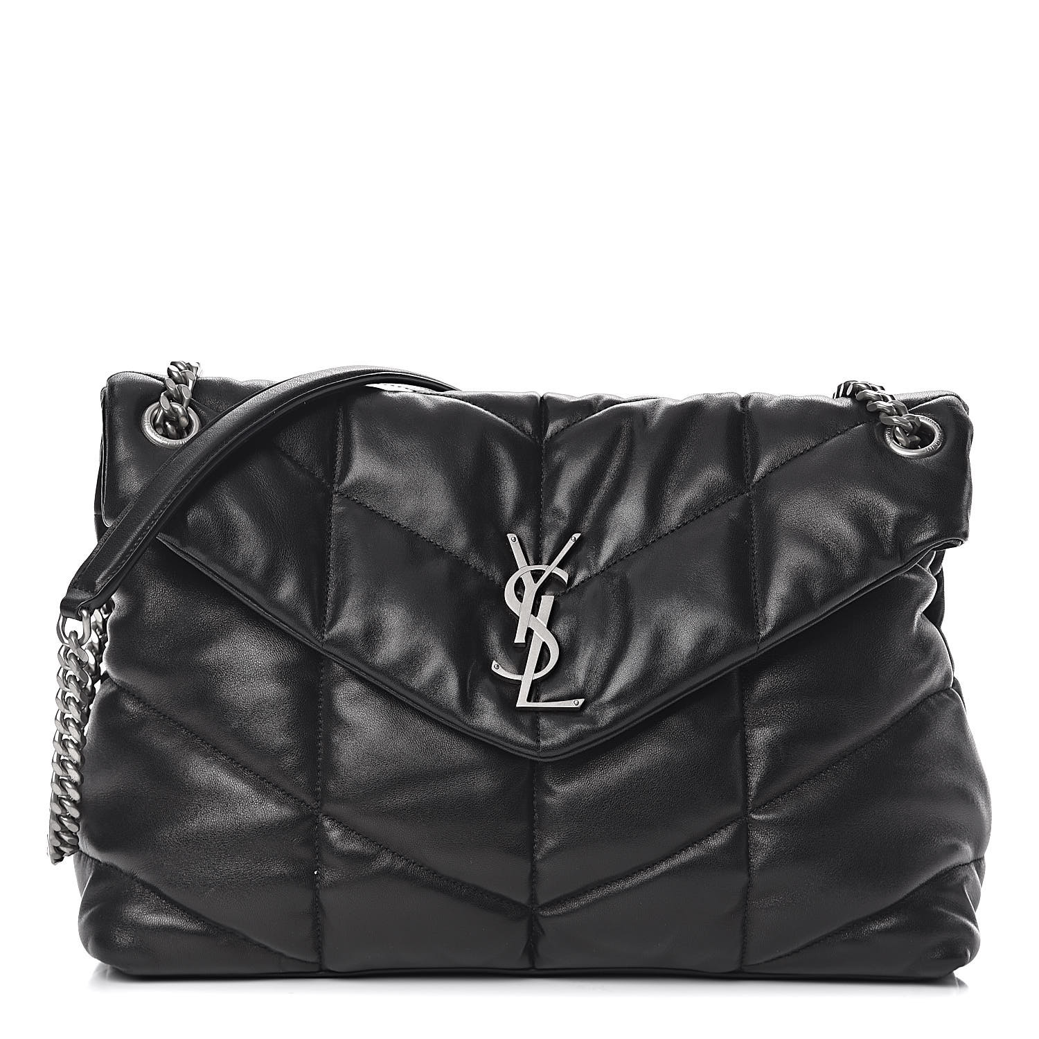 ysl puffer medium bag in quilted lambskin