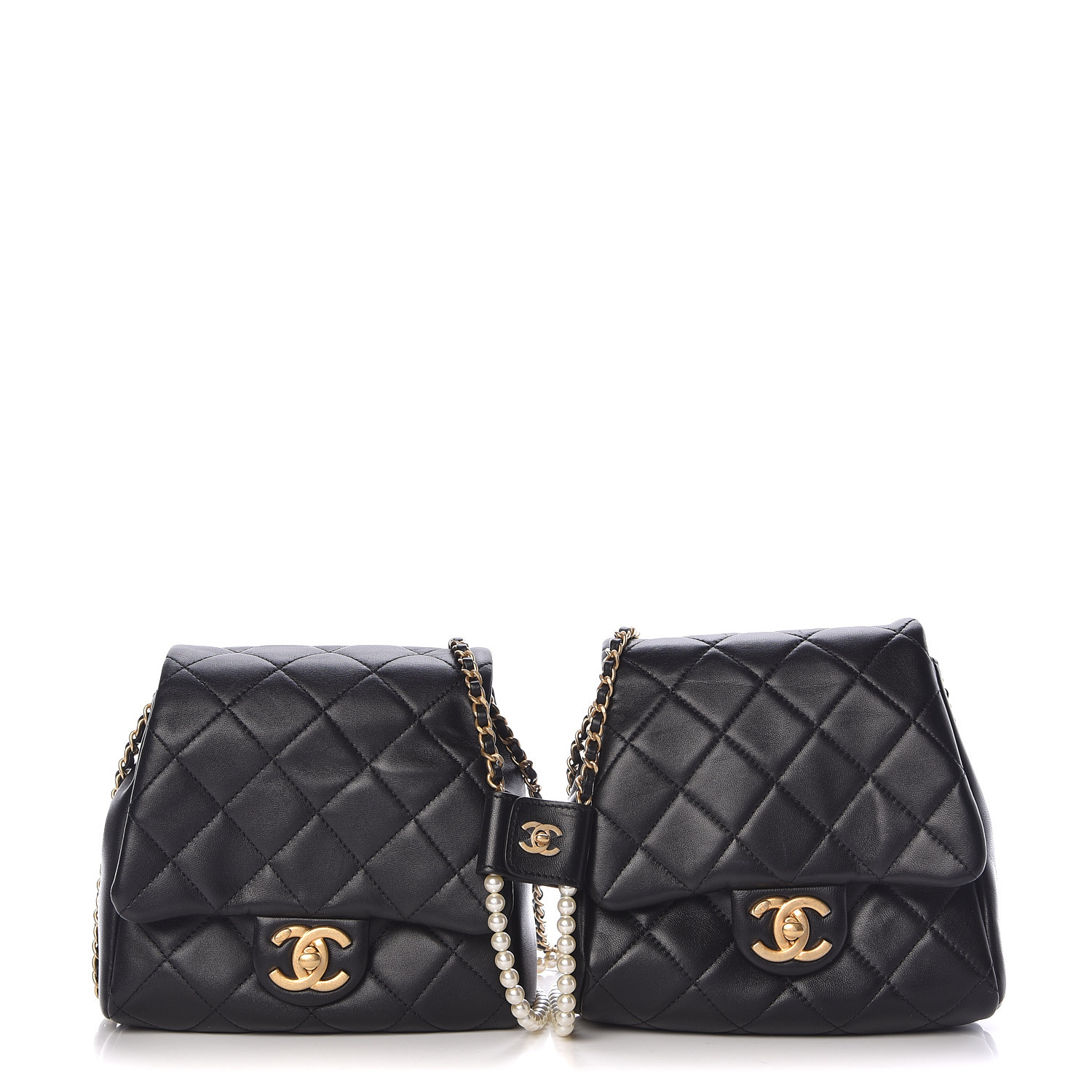 black quilted side bag