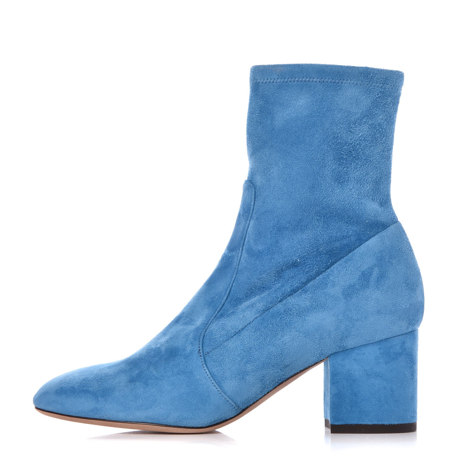 blue suede ankle boots