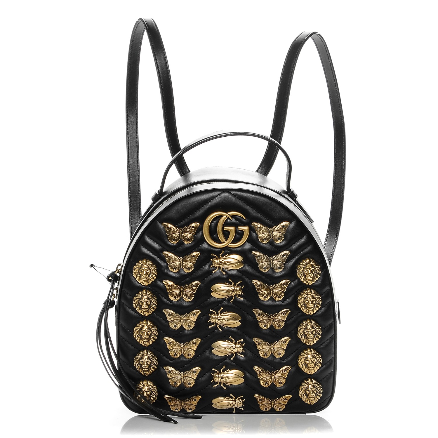 gucci backpack with gold bees