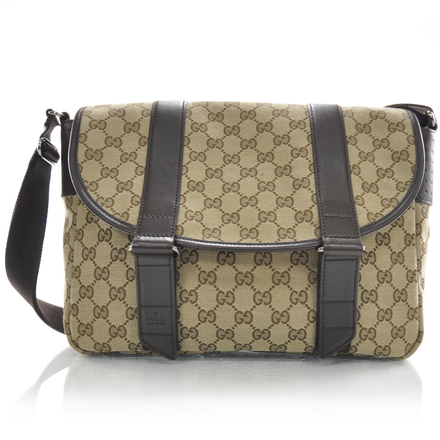 GUCCI Monogram Messenger Ebony 27207 | FASHIONPHILE