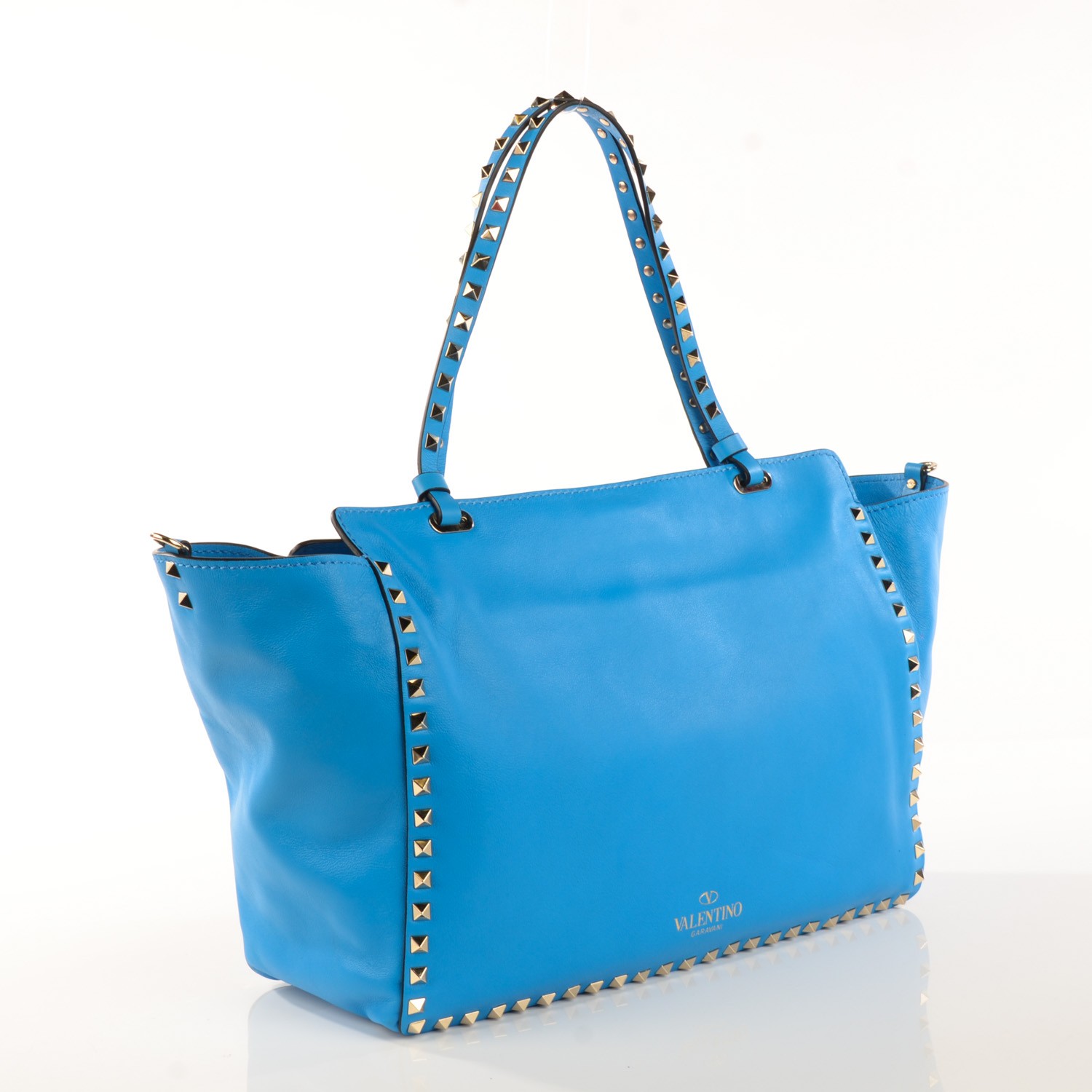 valentino rockstud vitello tote bag