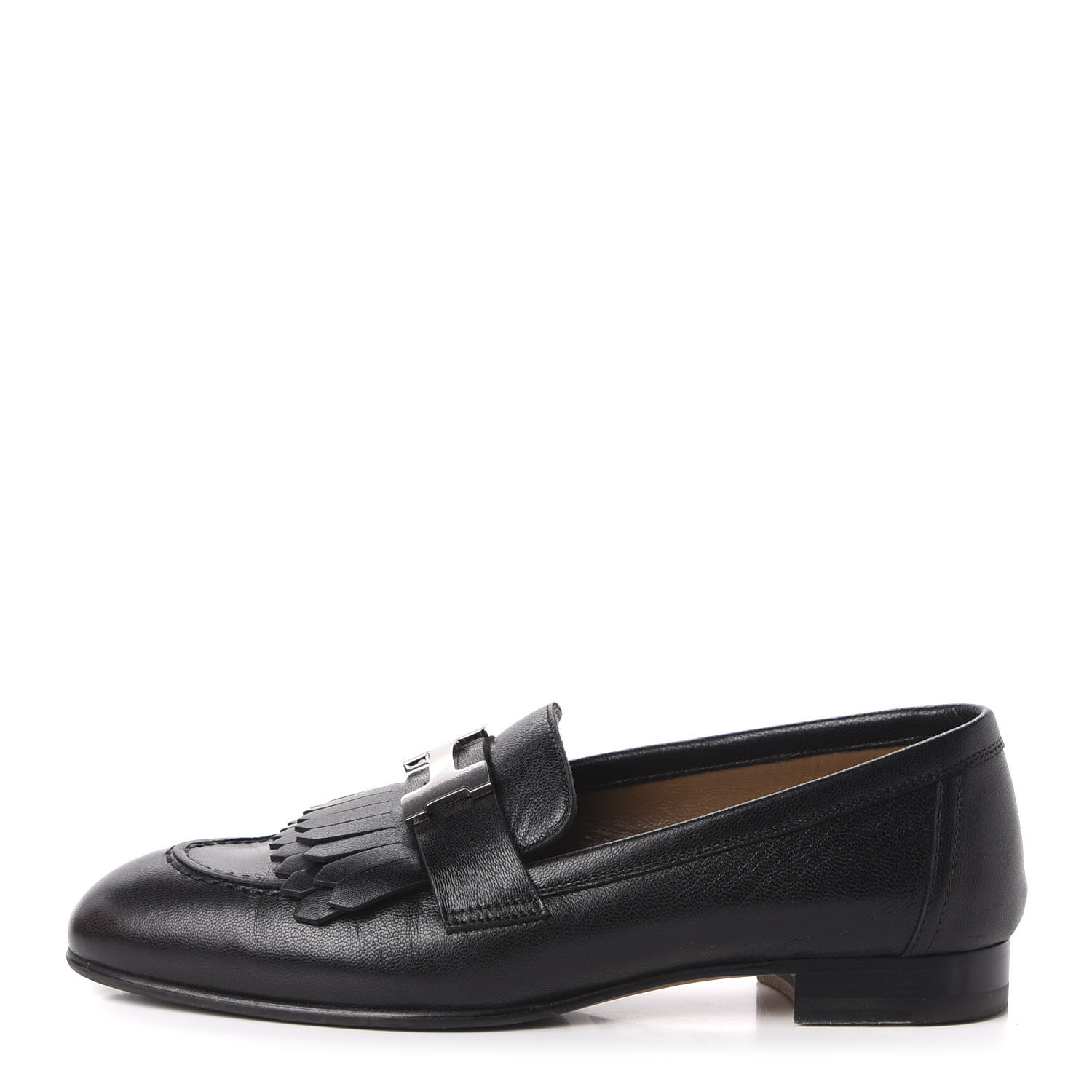 HERMES Goatskin Womens Royal Loafers 35 