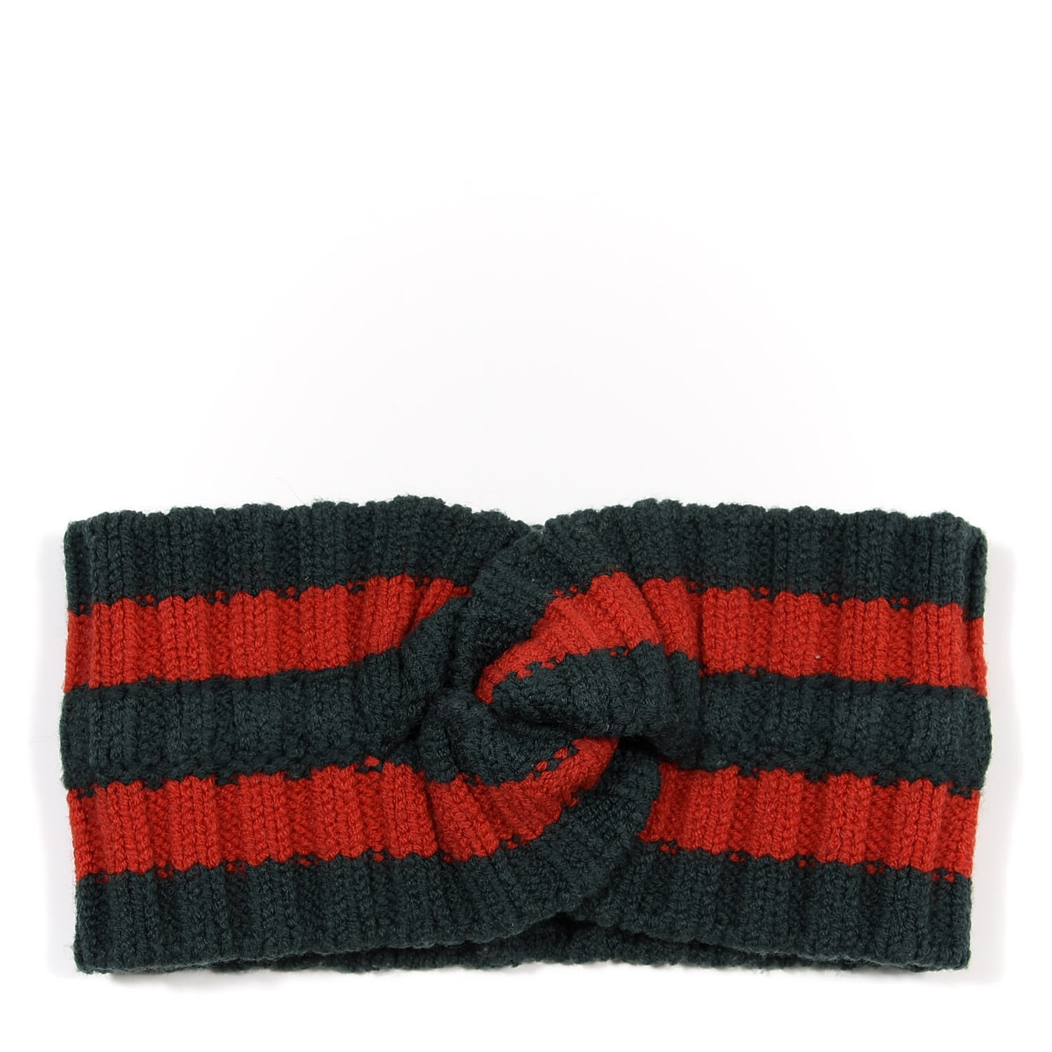GUCCI Wool Web Headband M Green Red 618893