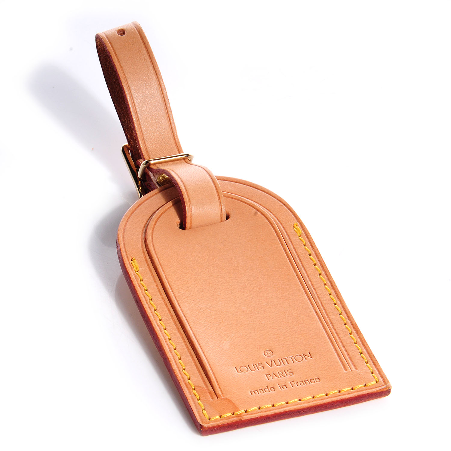 louis vuitton leather luggage tag