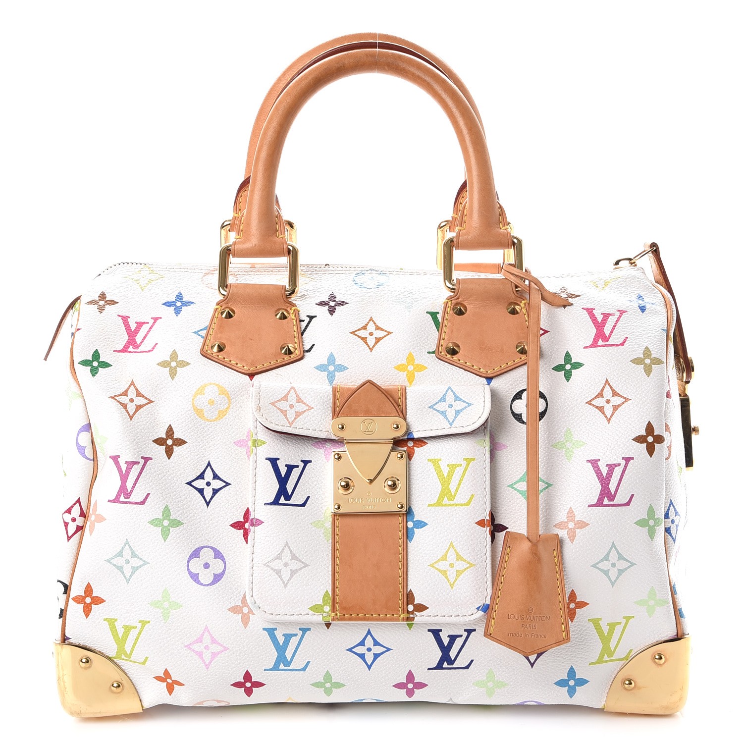 LOUIS VUITTON Multicolor Speedy 30 White 251279