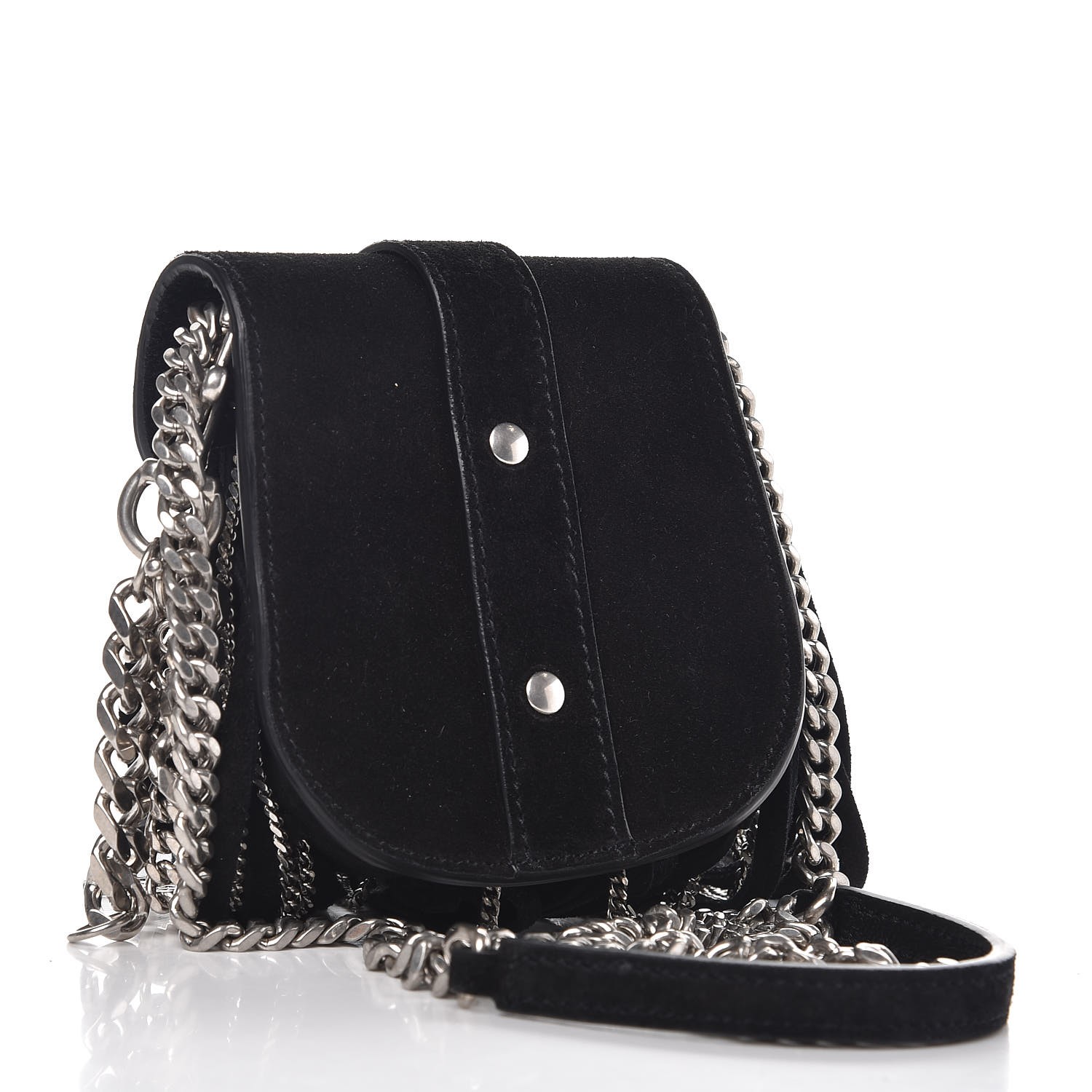 black faux suede crossbody bag