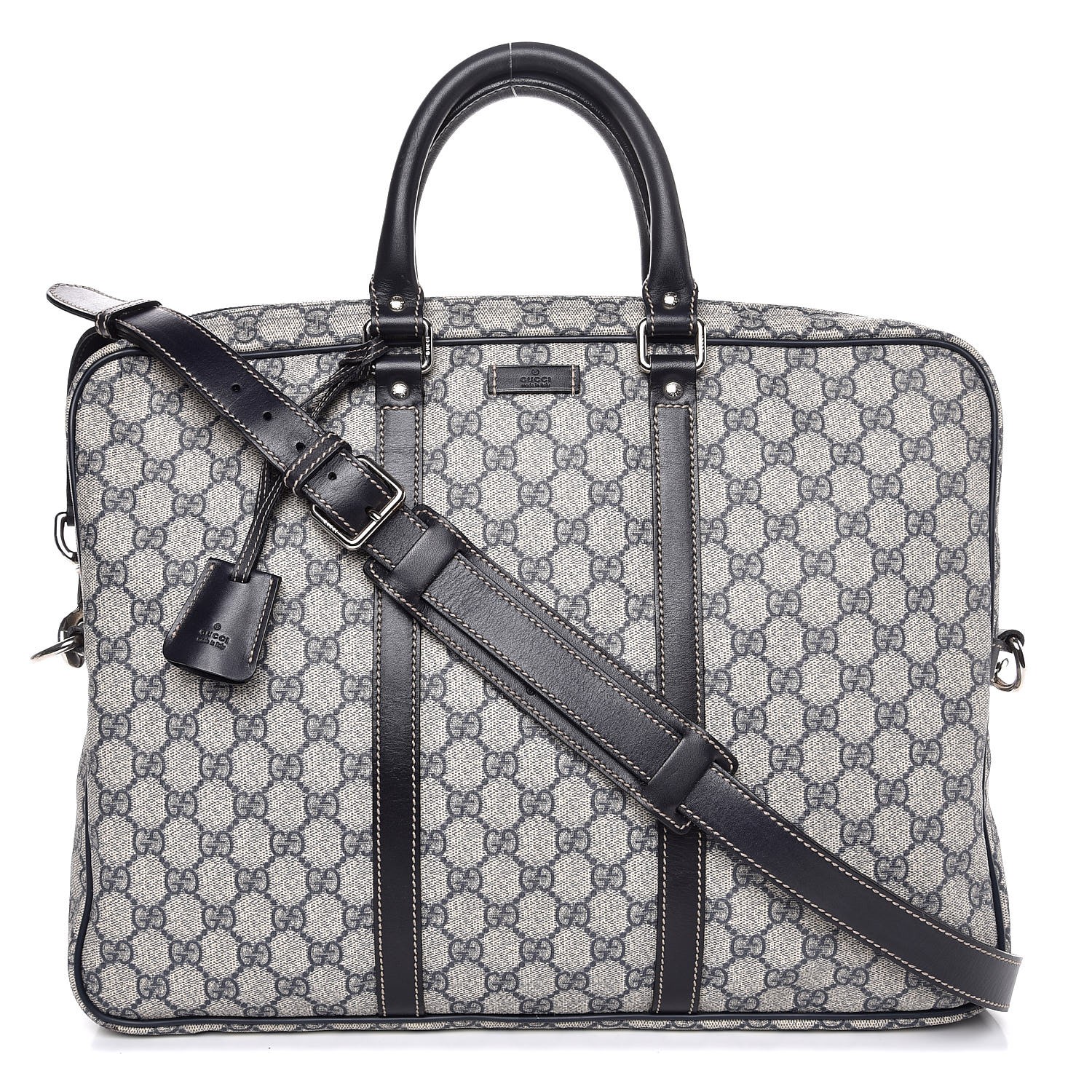 Gucci Gg Plus Monogram Medium Briefcase Navy 300036