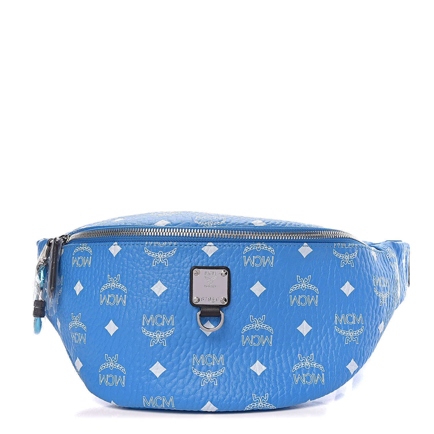 blue mcm belt bag