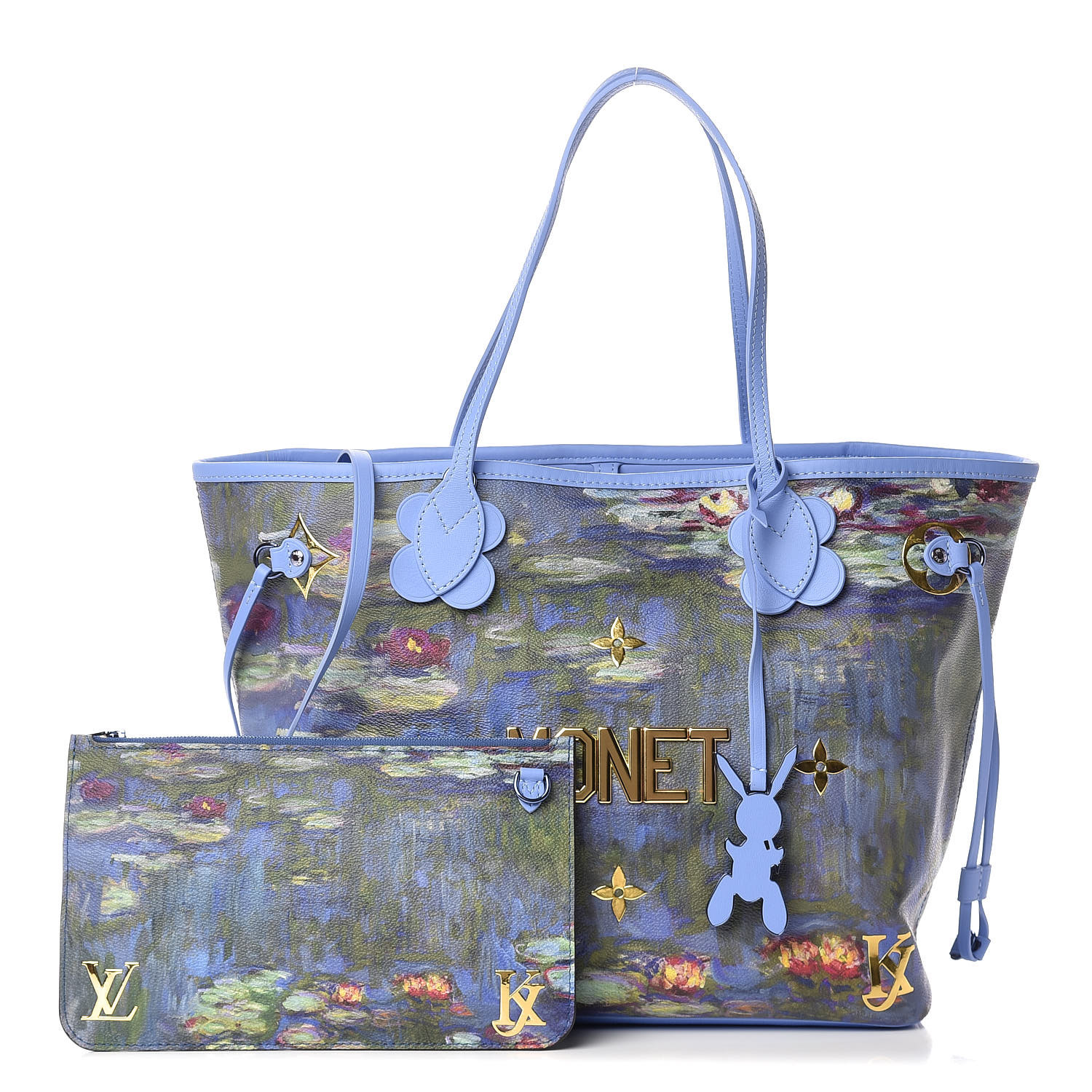 Louis Vuitton Limited Edition Coated Canvas Jeff Koons Monet Neverfull MM  Bag - Yoogi's Closet